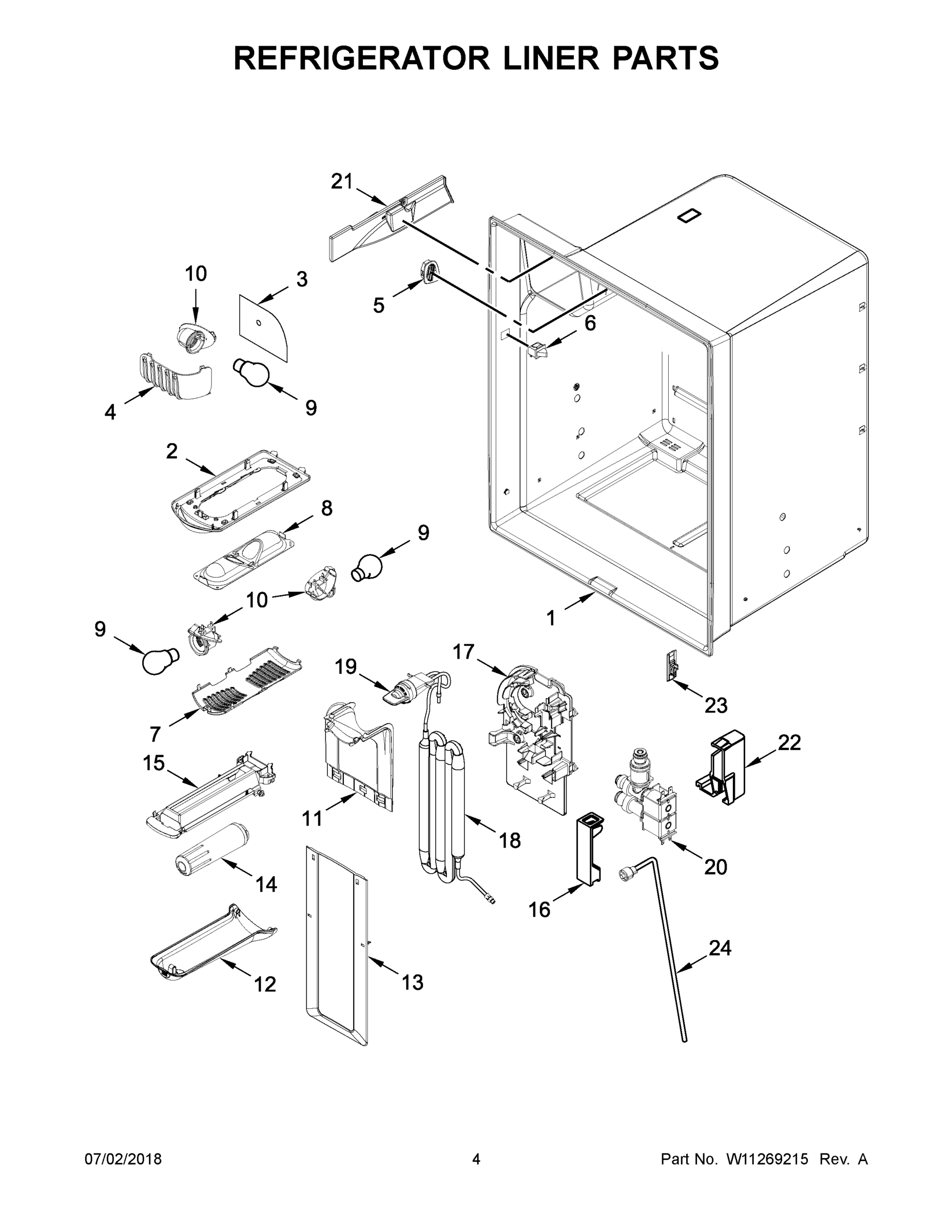 03 - REFRIGERATOR LINER PARTS