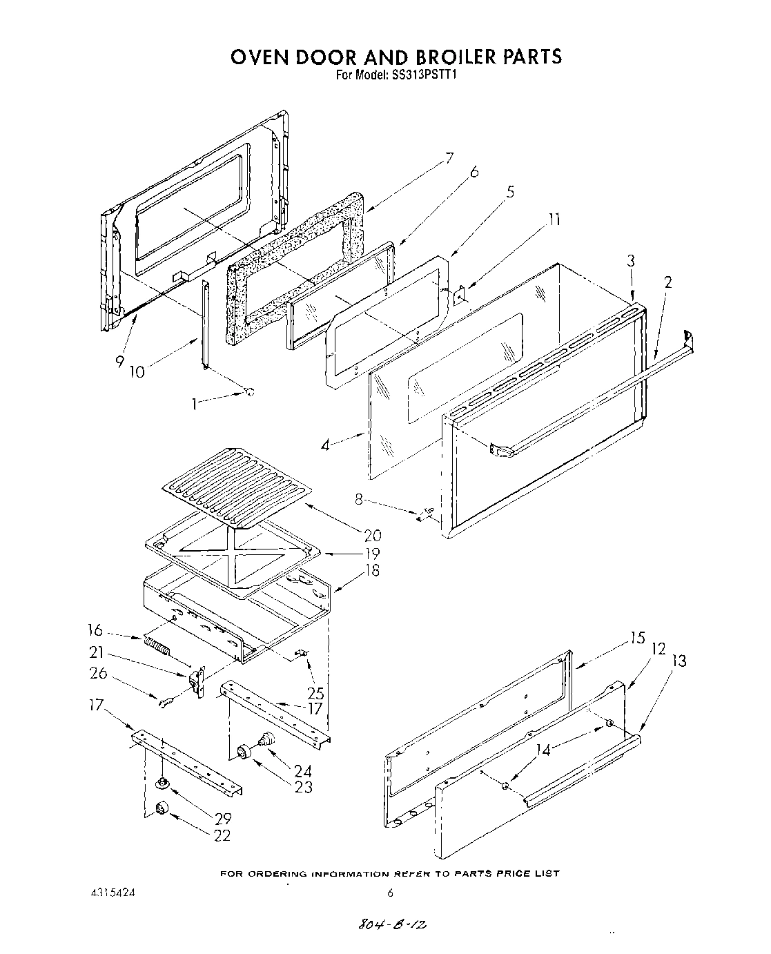 05 - OVEN DOOR AND BROILER