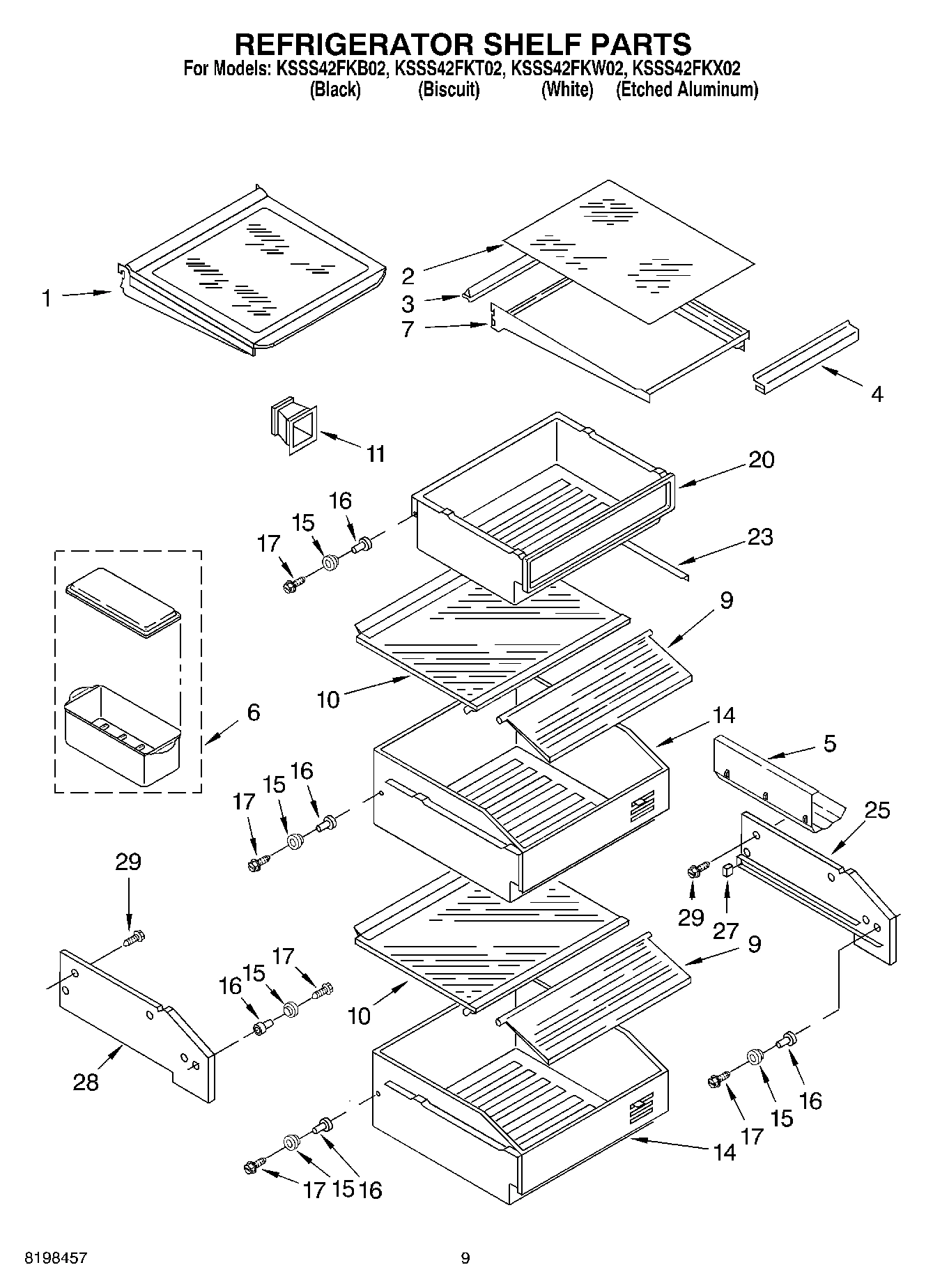 07 - REFRIGERATOR SHELF PARTS