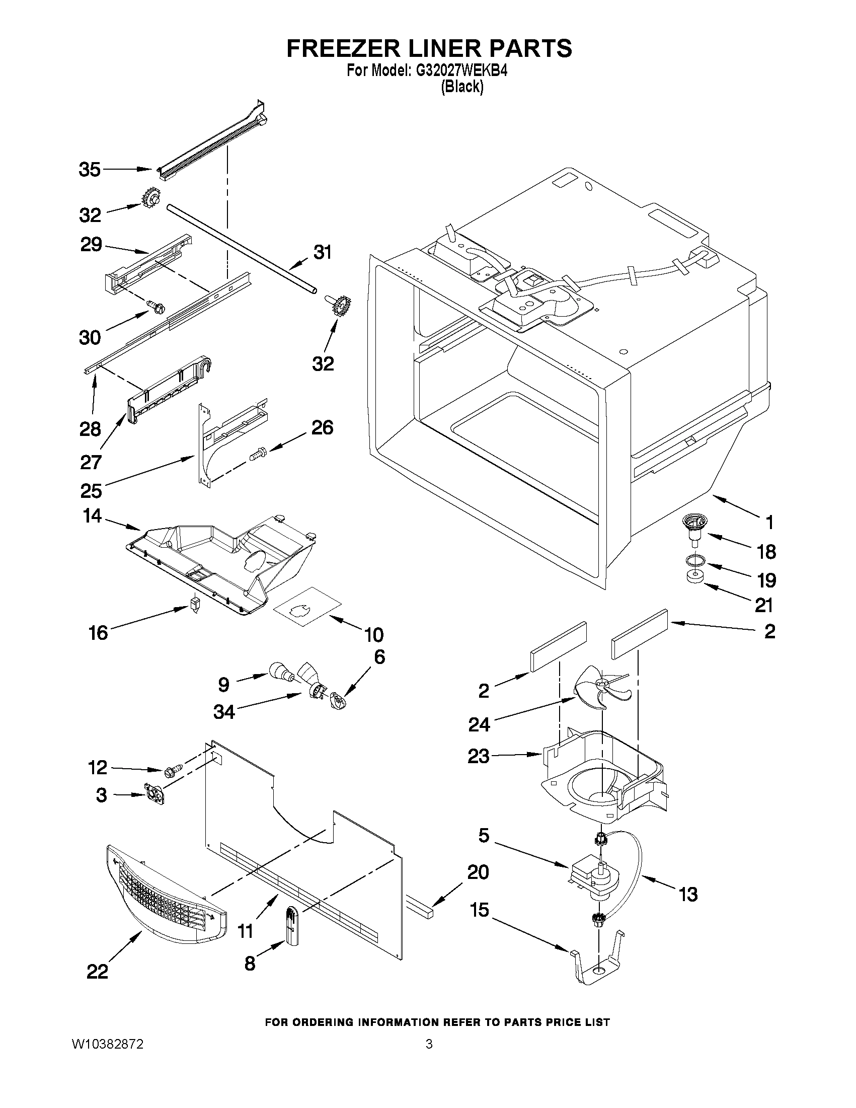 02 - FREEZER LINER PARTS
