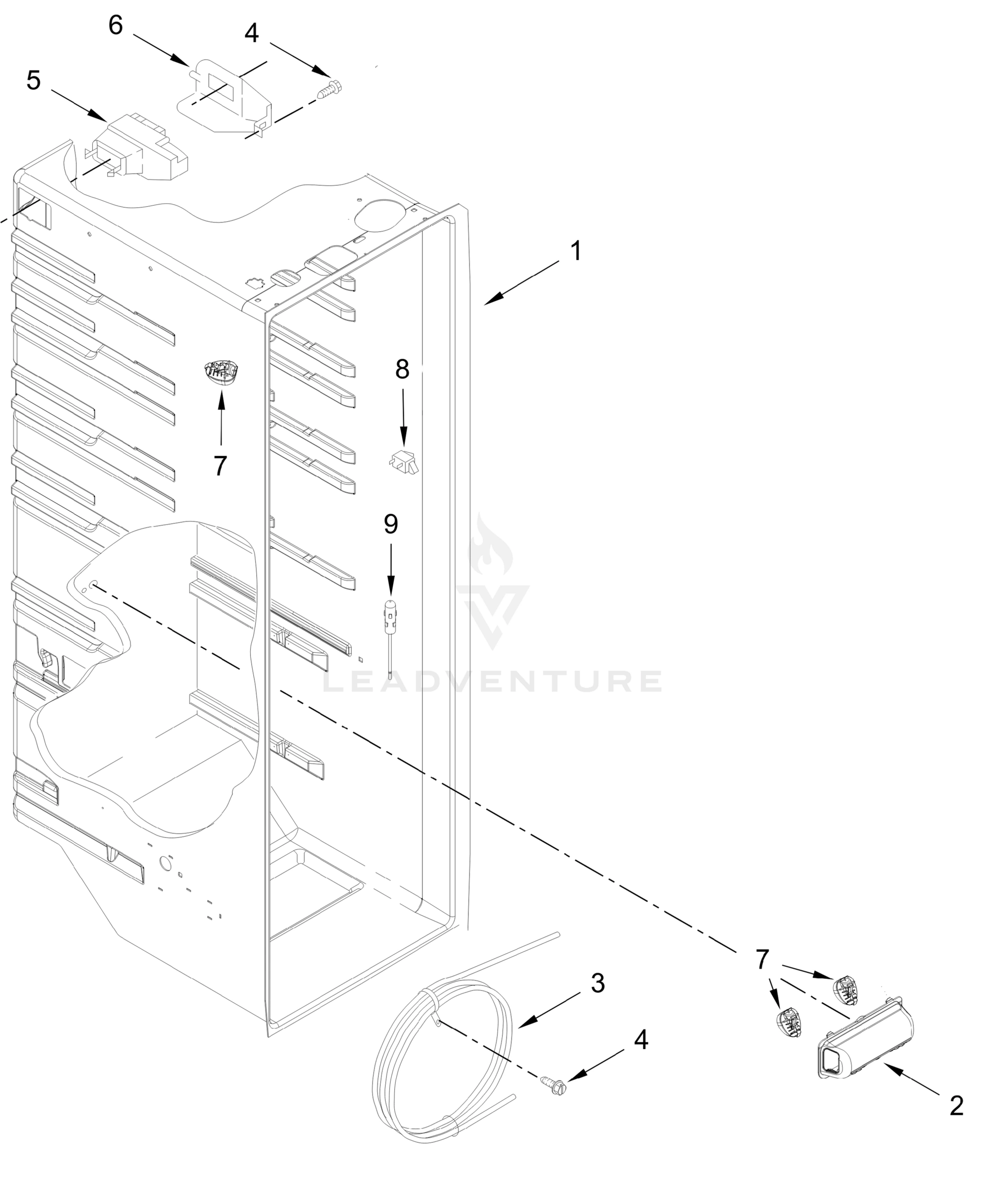 REFRIGERATOR LINER PARTS
