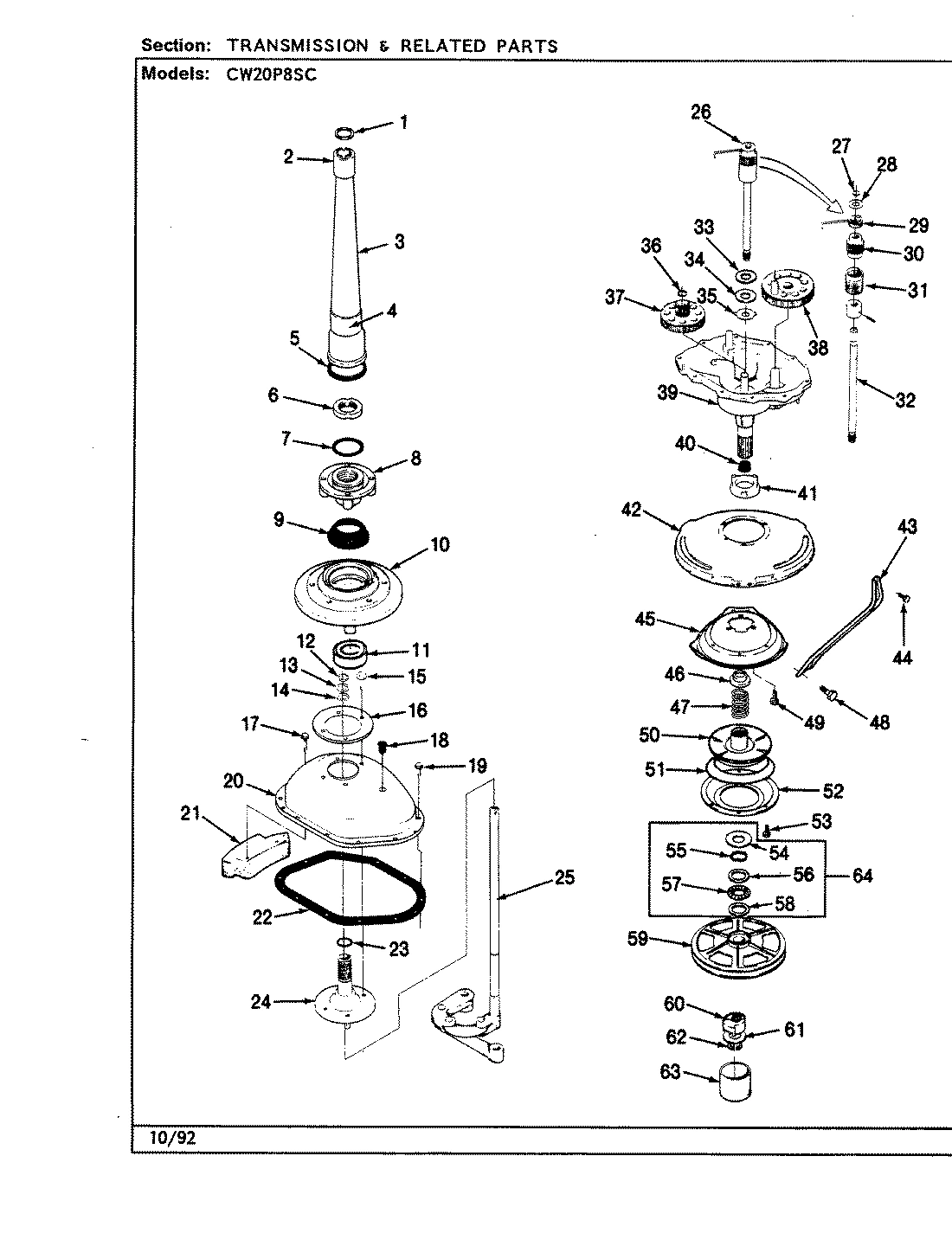 10 - TRANSMISSION & RELATED PARTS (REV. A-E)