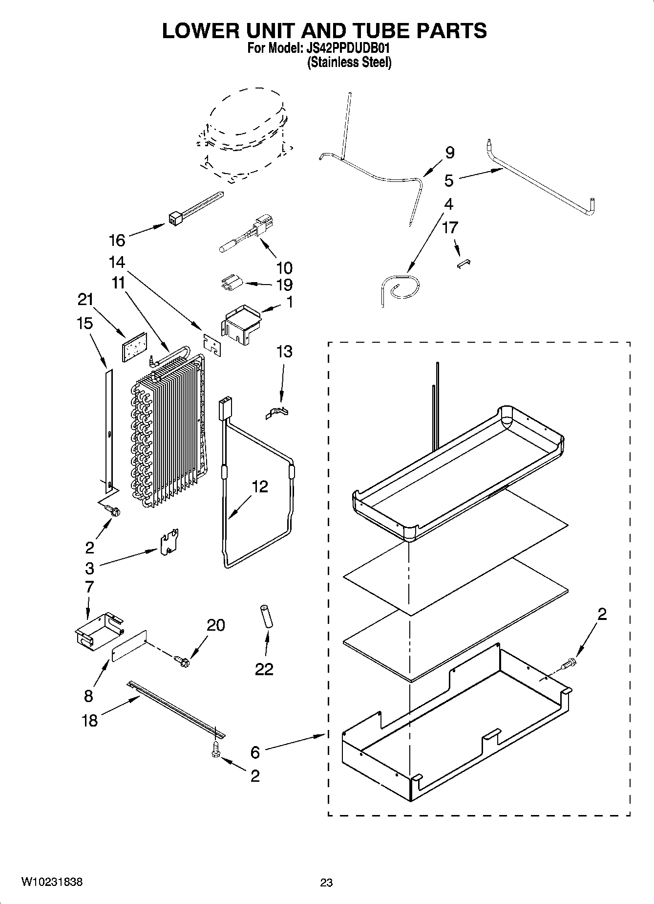 14 - LOWER UNIT AND TUBE PARTS