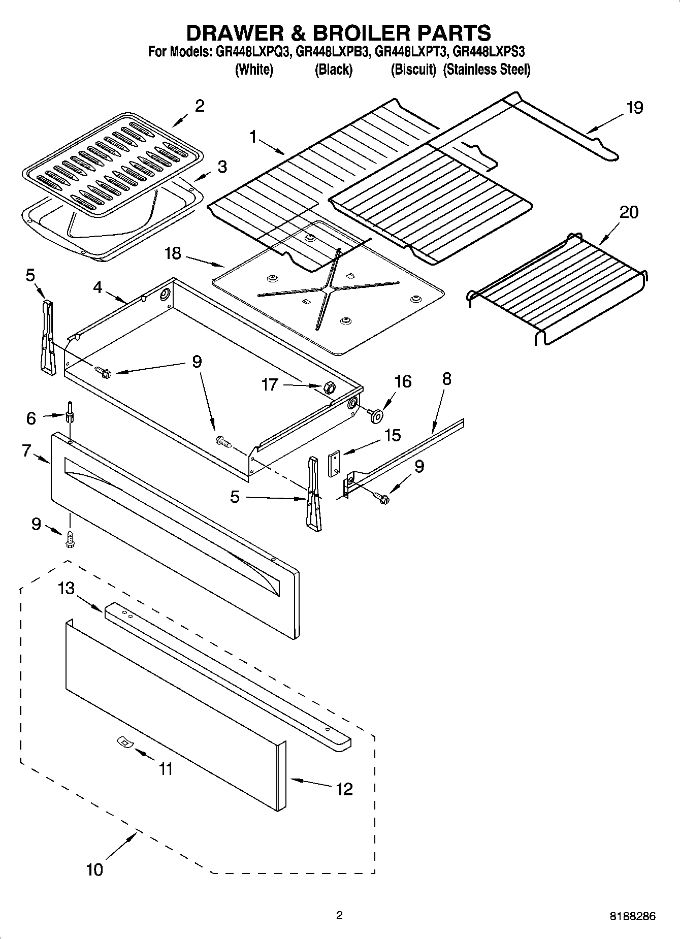 02 - DRAWER & BROILER PARTS