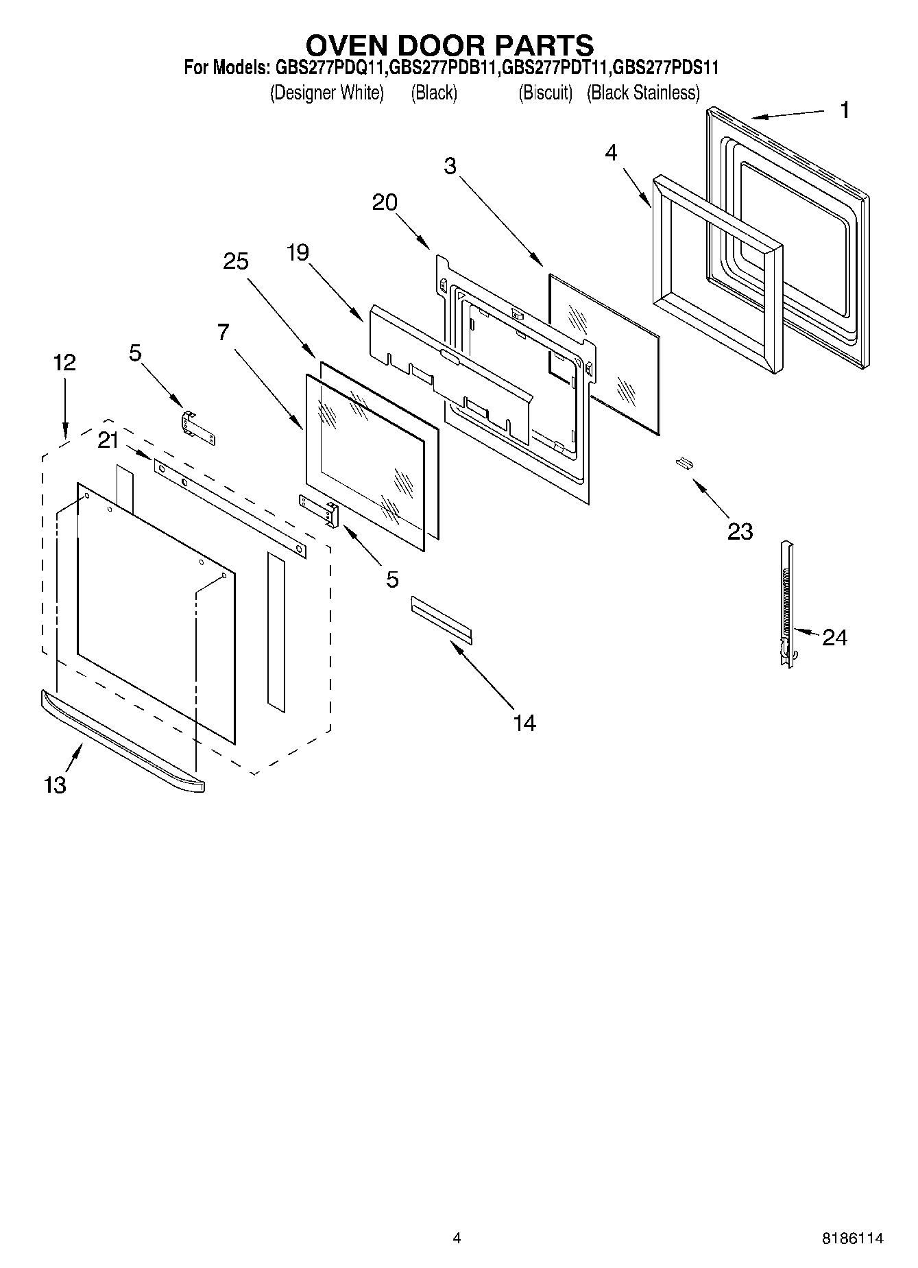 03 - OVEN DOOR PARTS