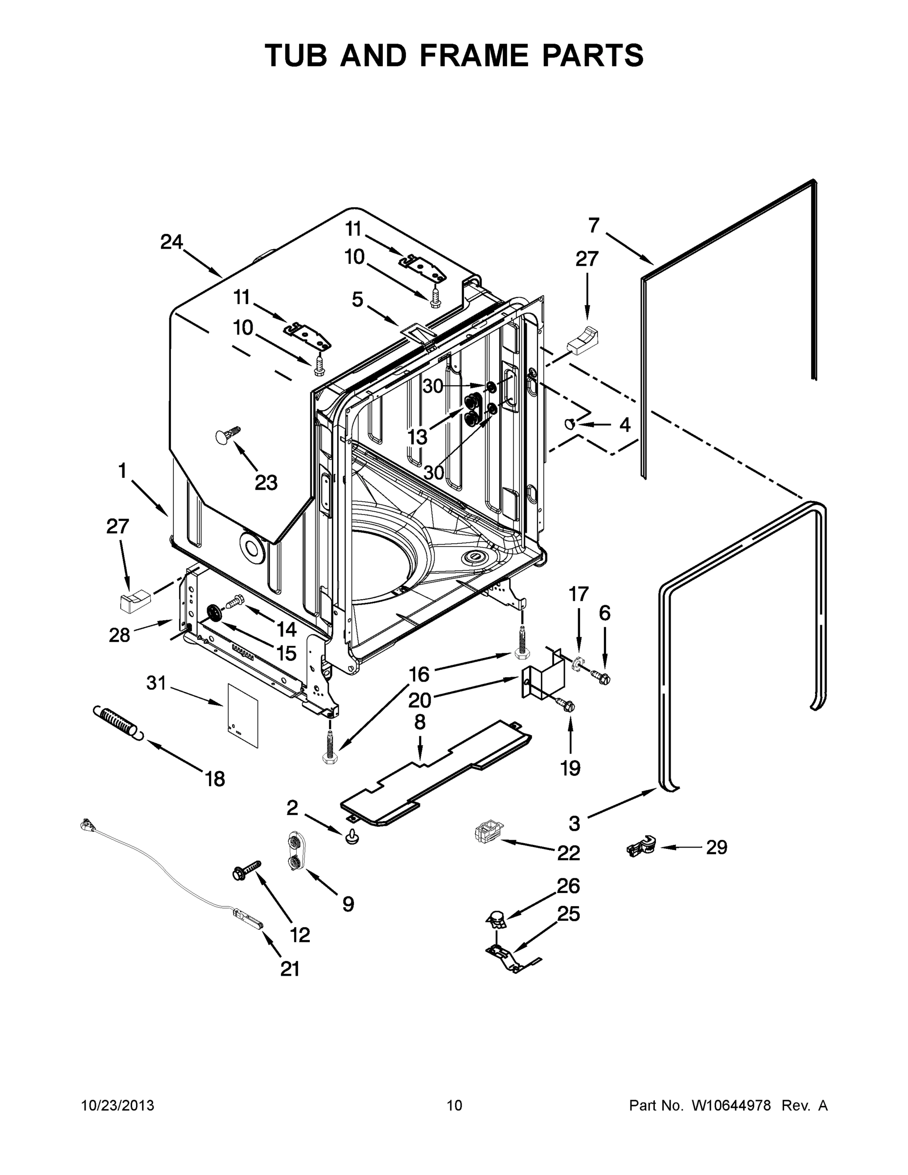 06 - TUB AND FRAME PARTS