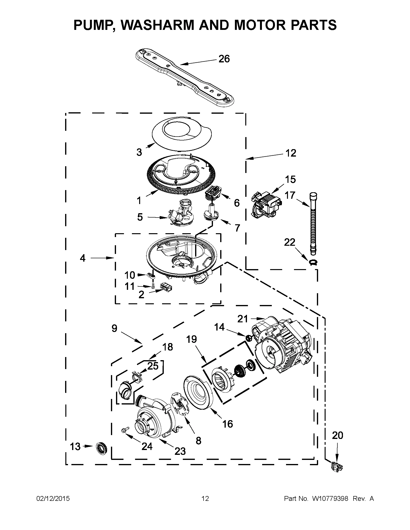 07 - PUMP, WASHARM AND MOTOR PARTS