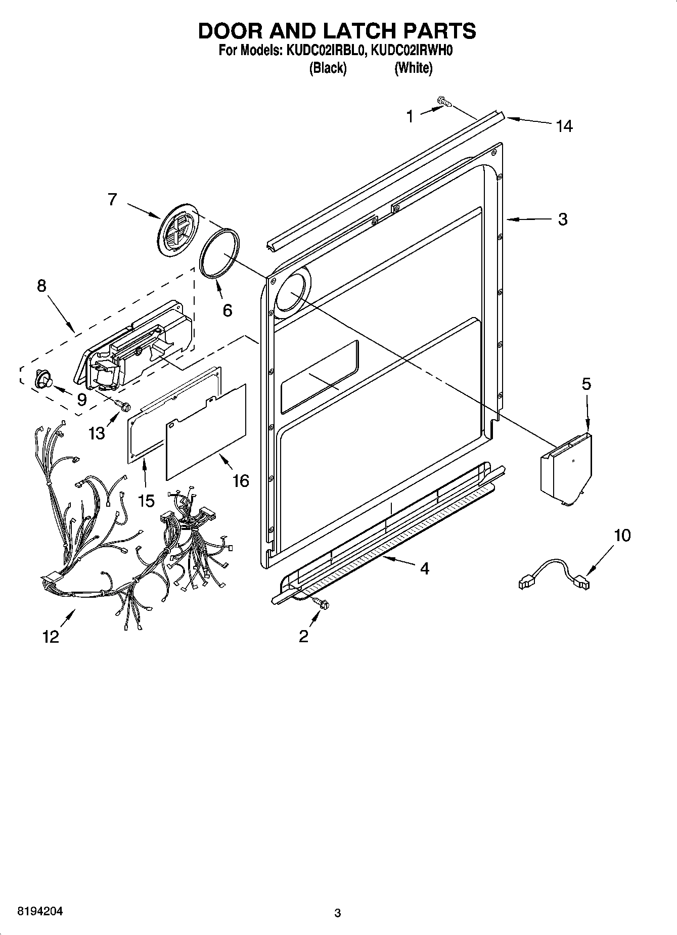 03 - DOOR AND LATCH PARTS