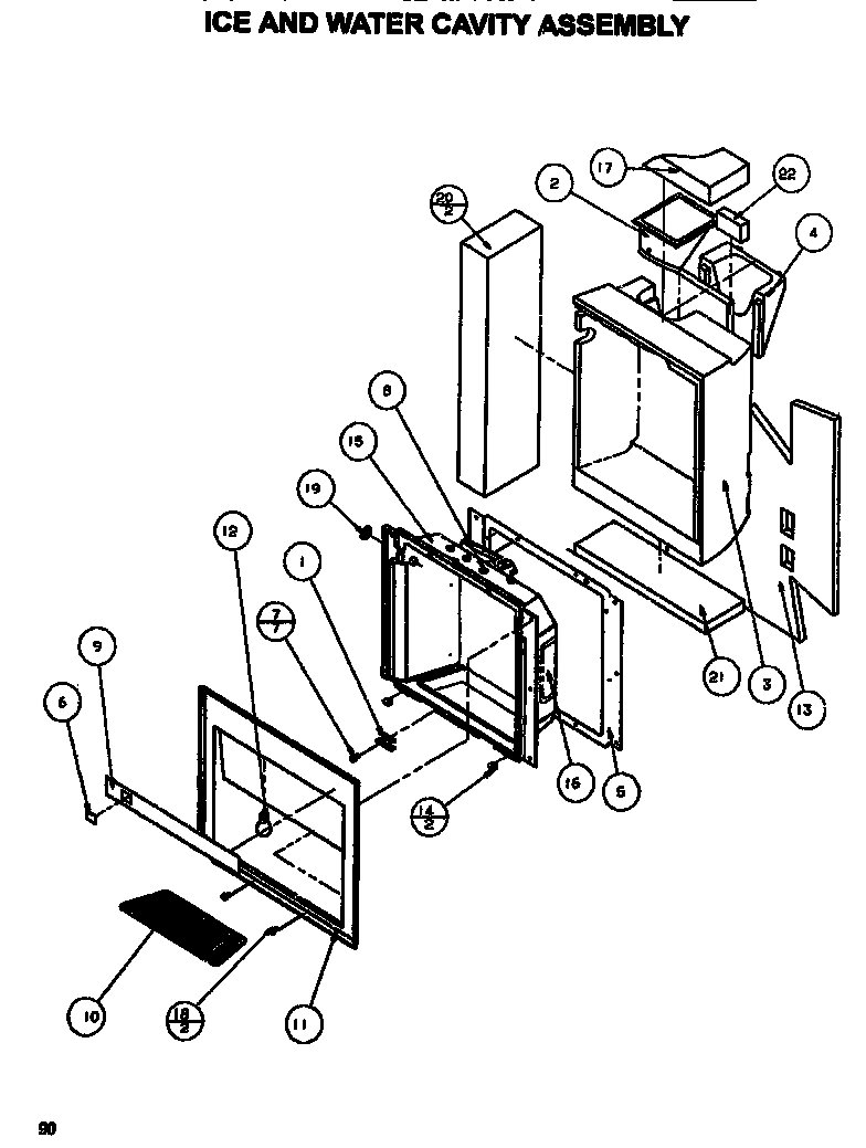 11 - ICE & WATER CAVITY ASSY