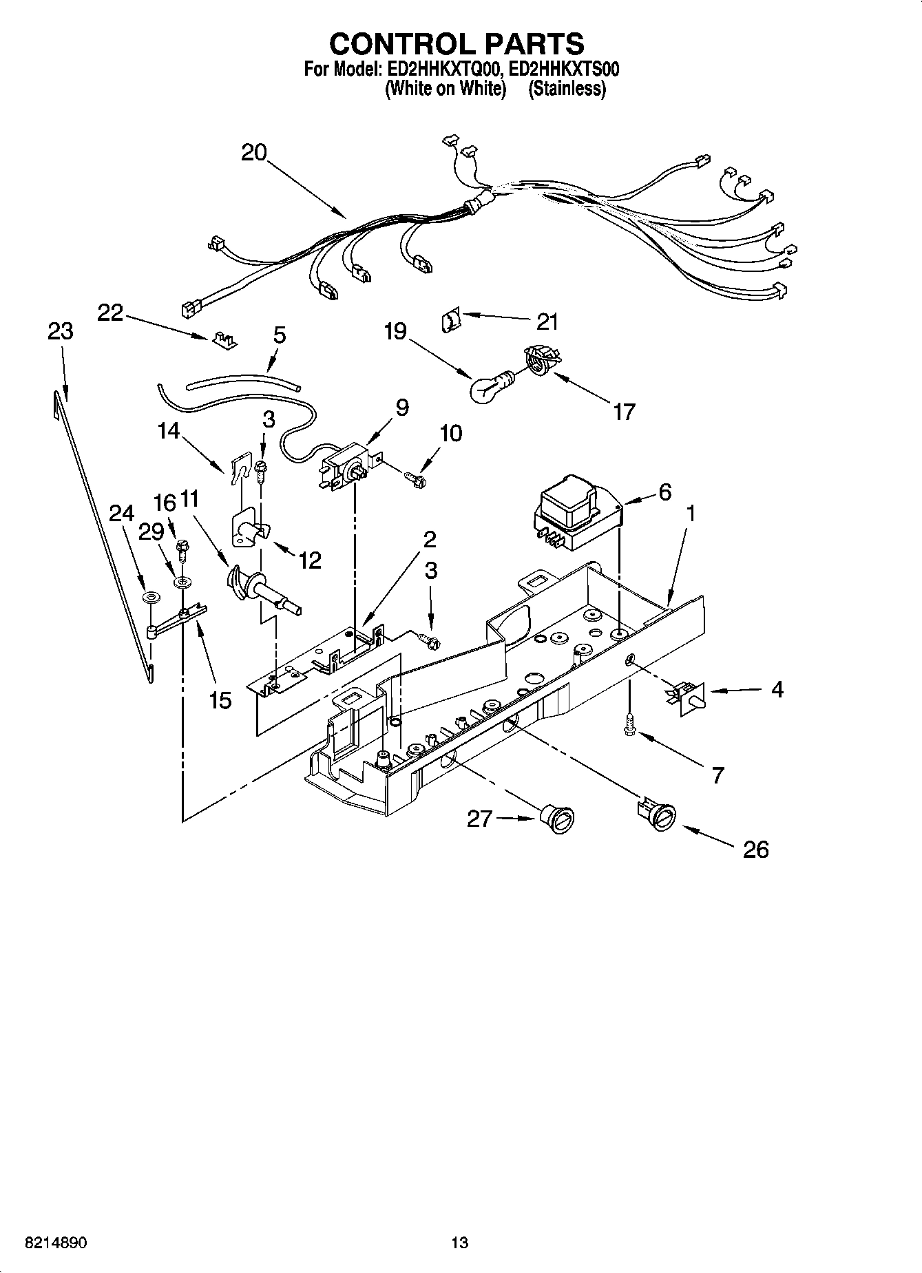 09 - CONTROL PARTS, OPTIONAL PARTS (NOT INCLUDED)