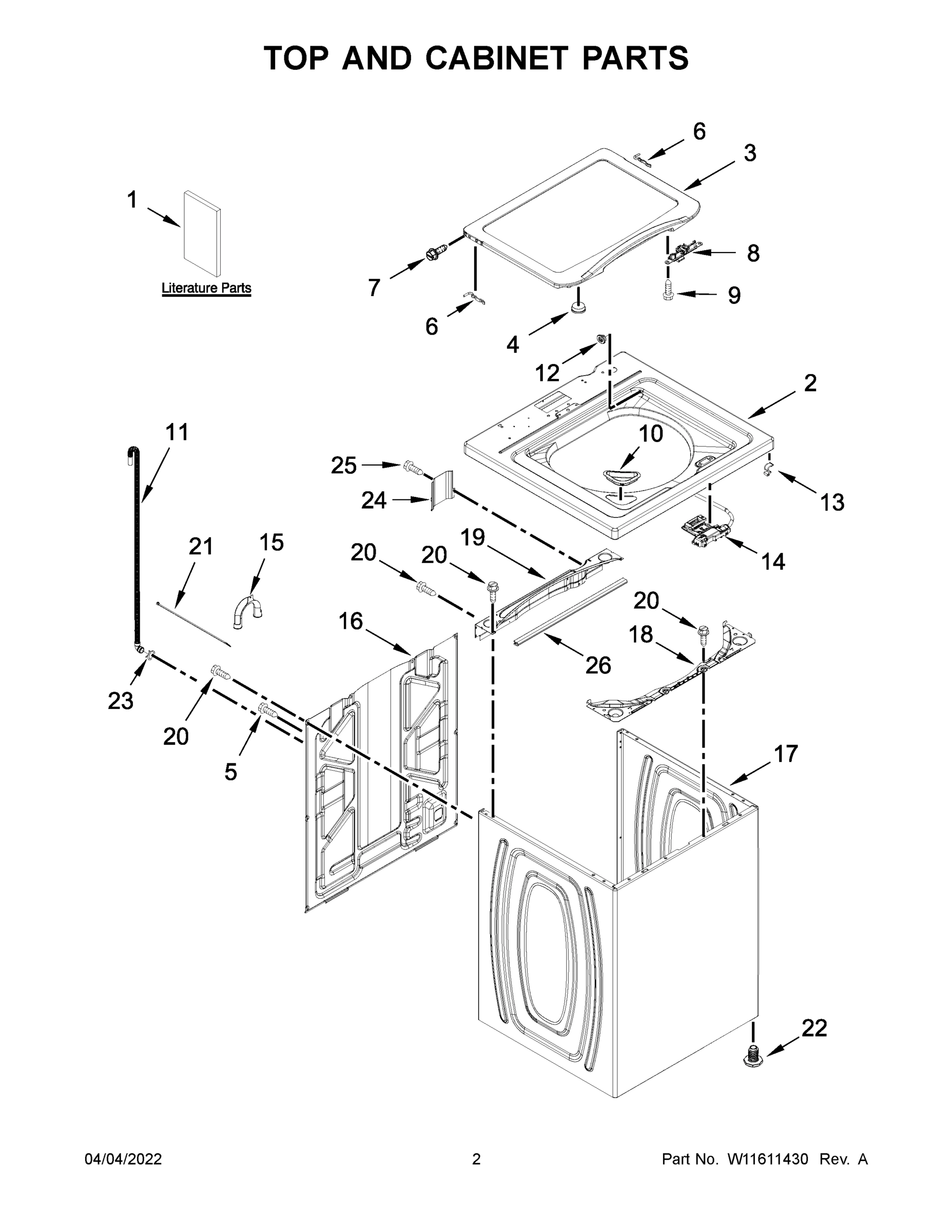 02 - TOP AND CABINET PARTS