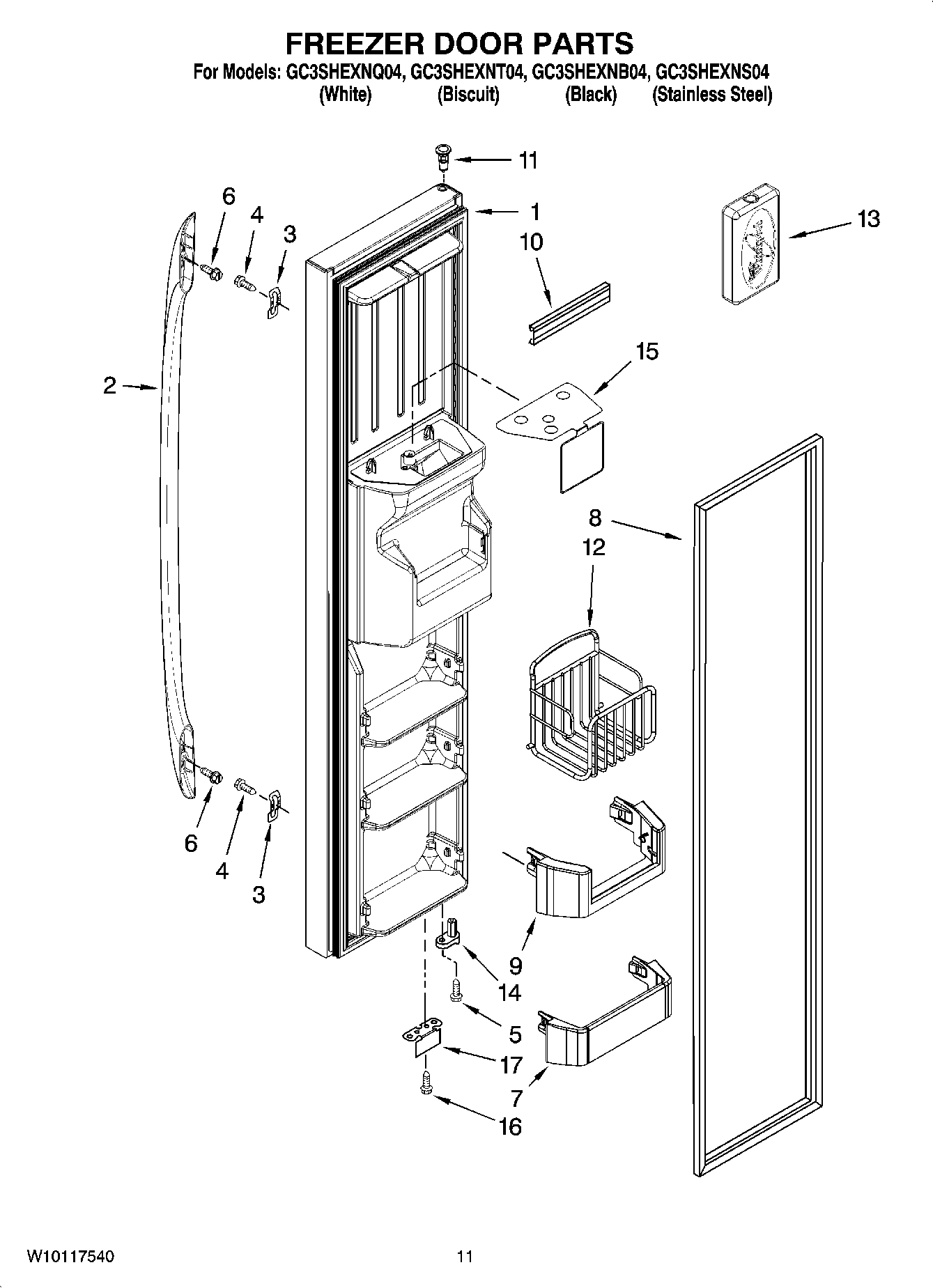07 - FREEZER DOOR PARTS