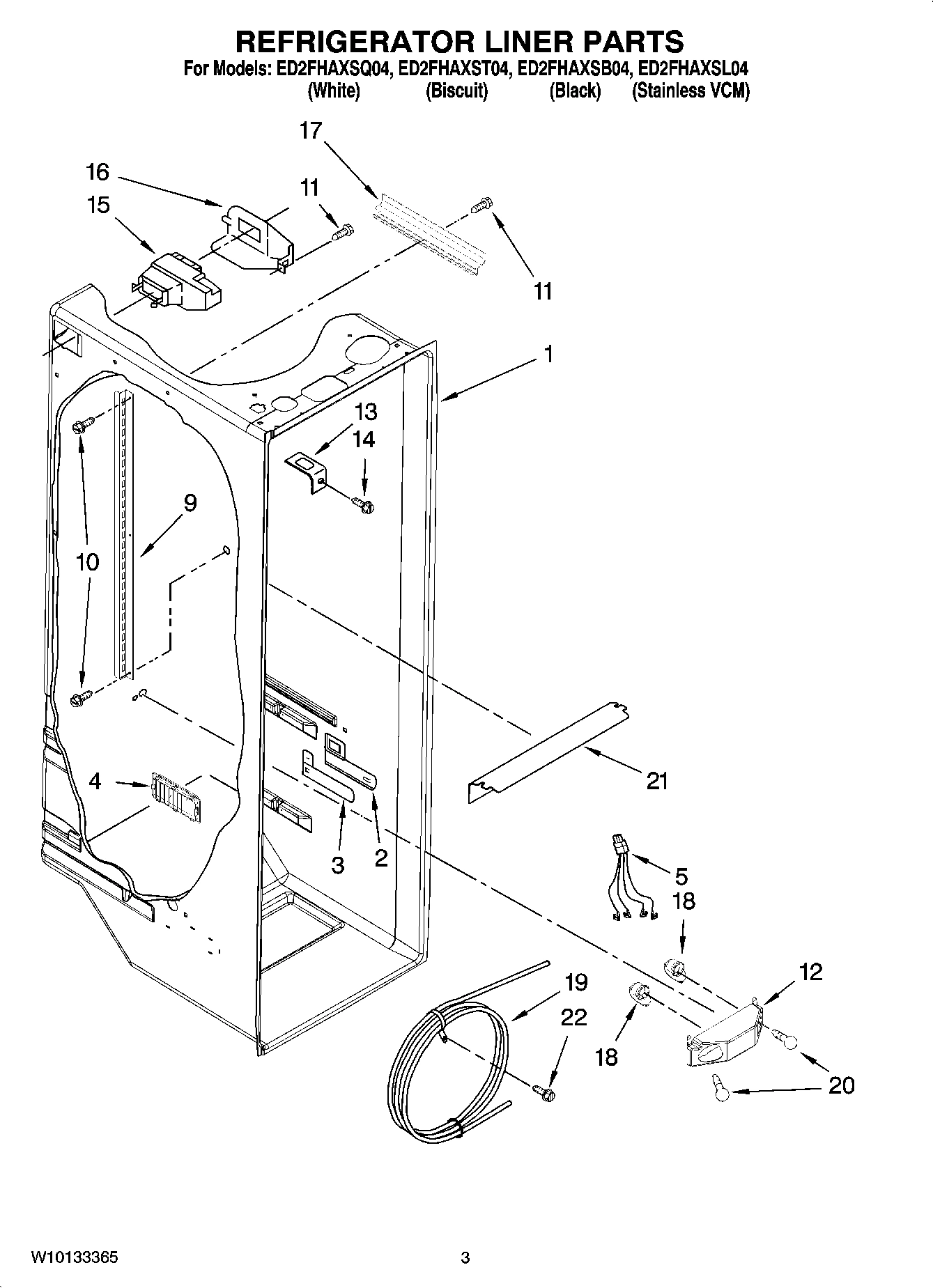 02 - REFRIGERATOR LINER PARTS