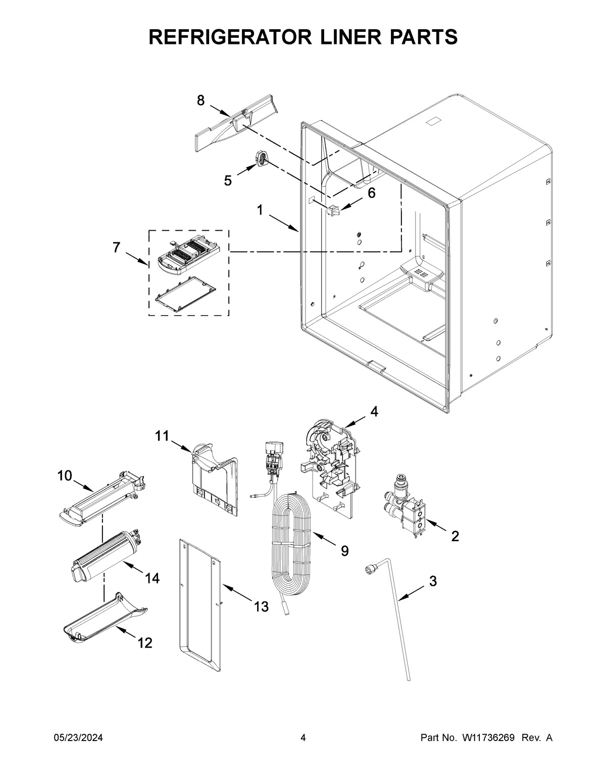 03 - REFRIGERATOR LINER PARTS