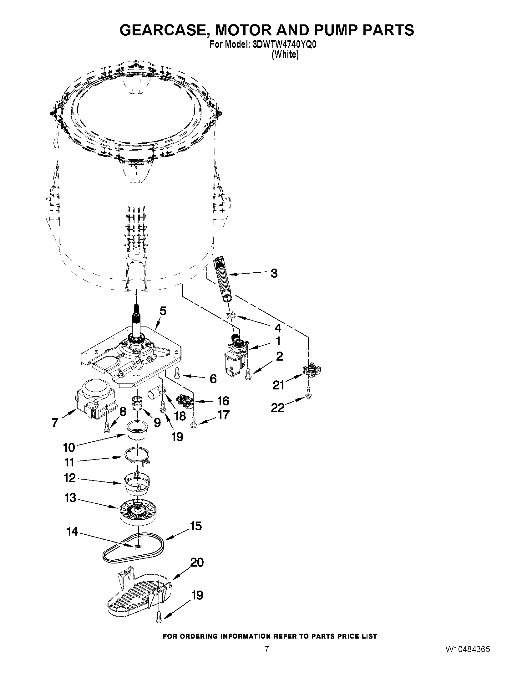 04 - GEARCASE, MOTOR AND PUMP PARTS