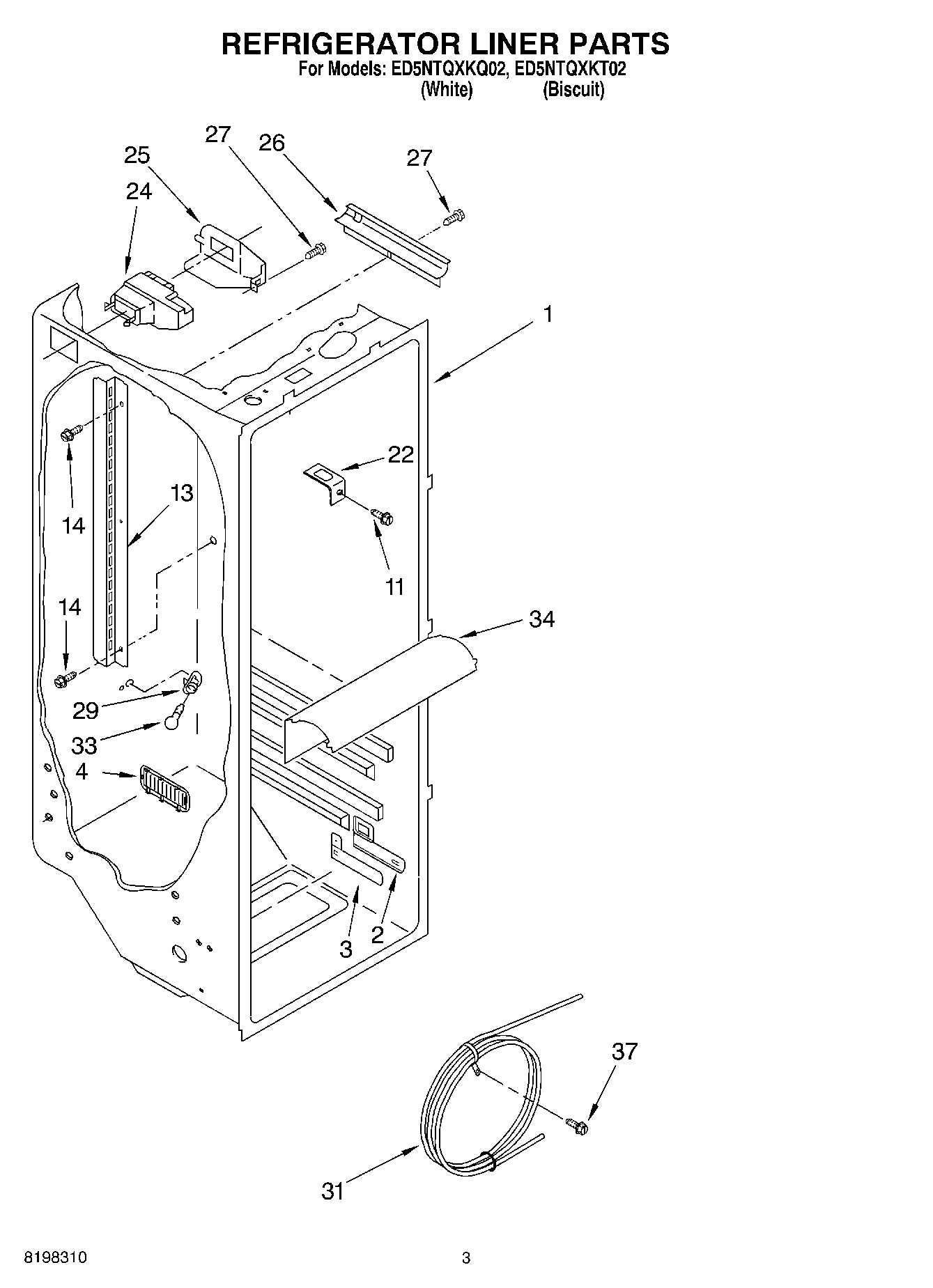 02 - REFRIGERATOR LINER PARTS