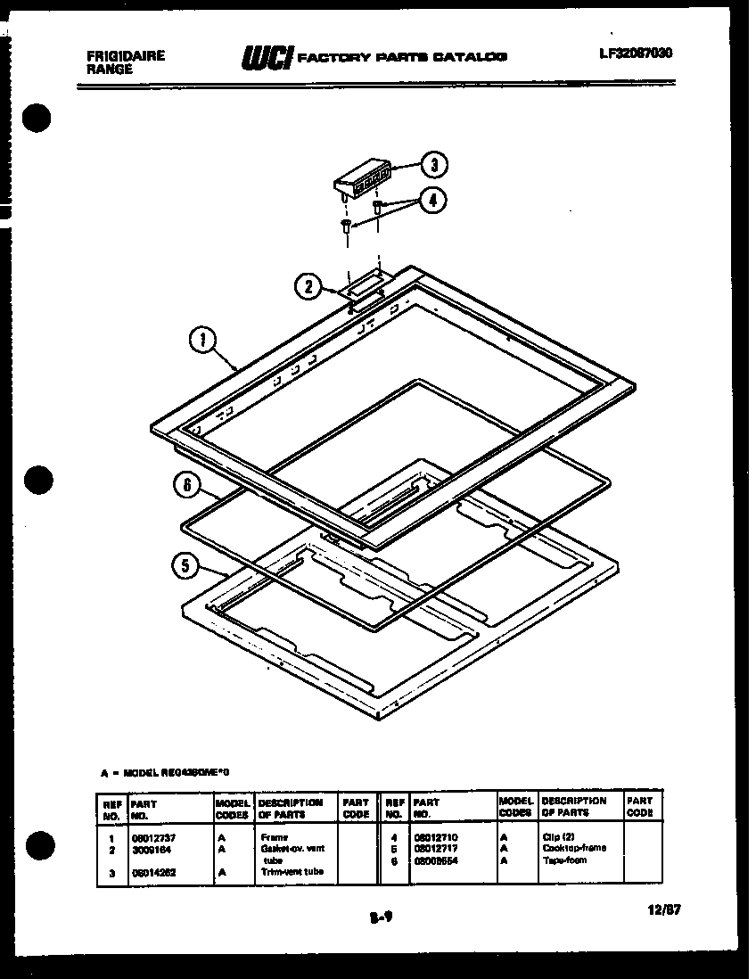 05 - COOKTOP FRAME PARTS