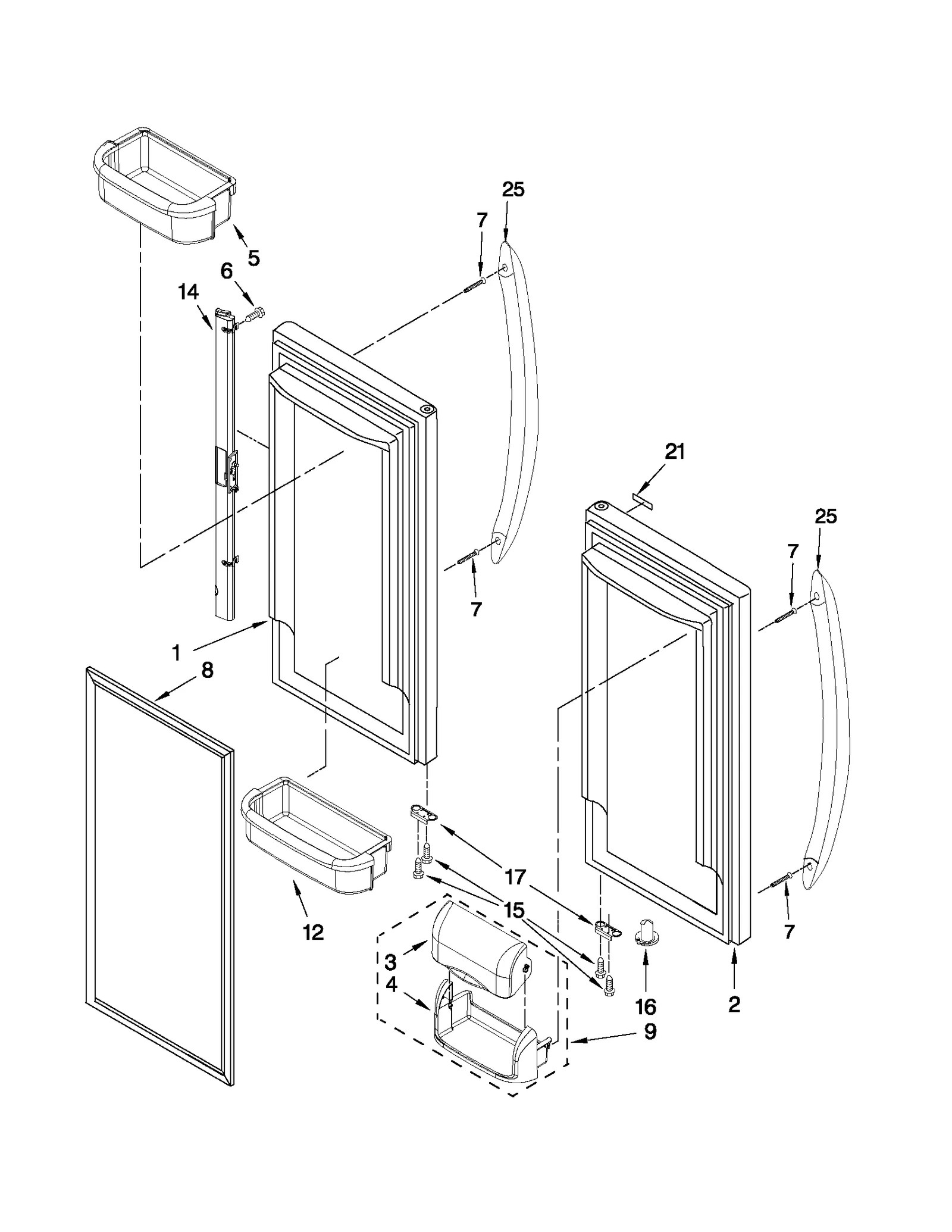 REFRIGERATOR DOOR PARTS