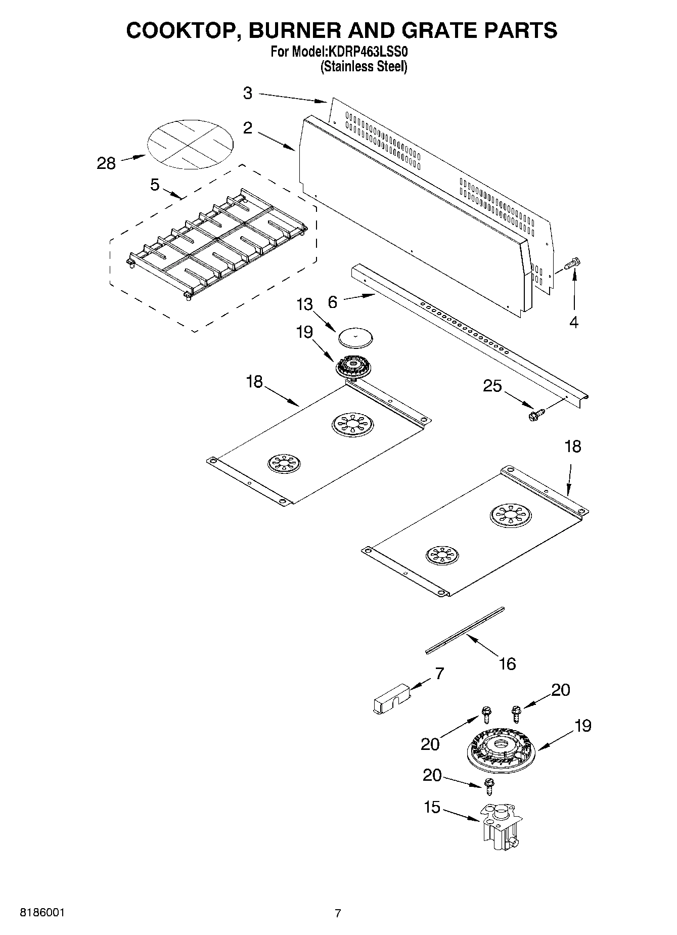 06 - COOKTOP, BURNER AND GRATE