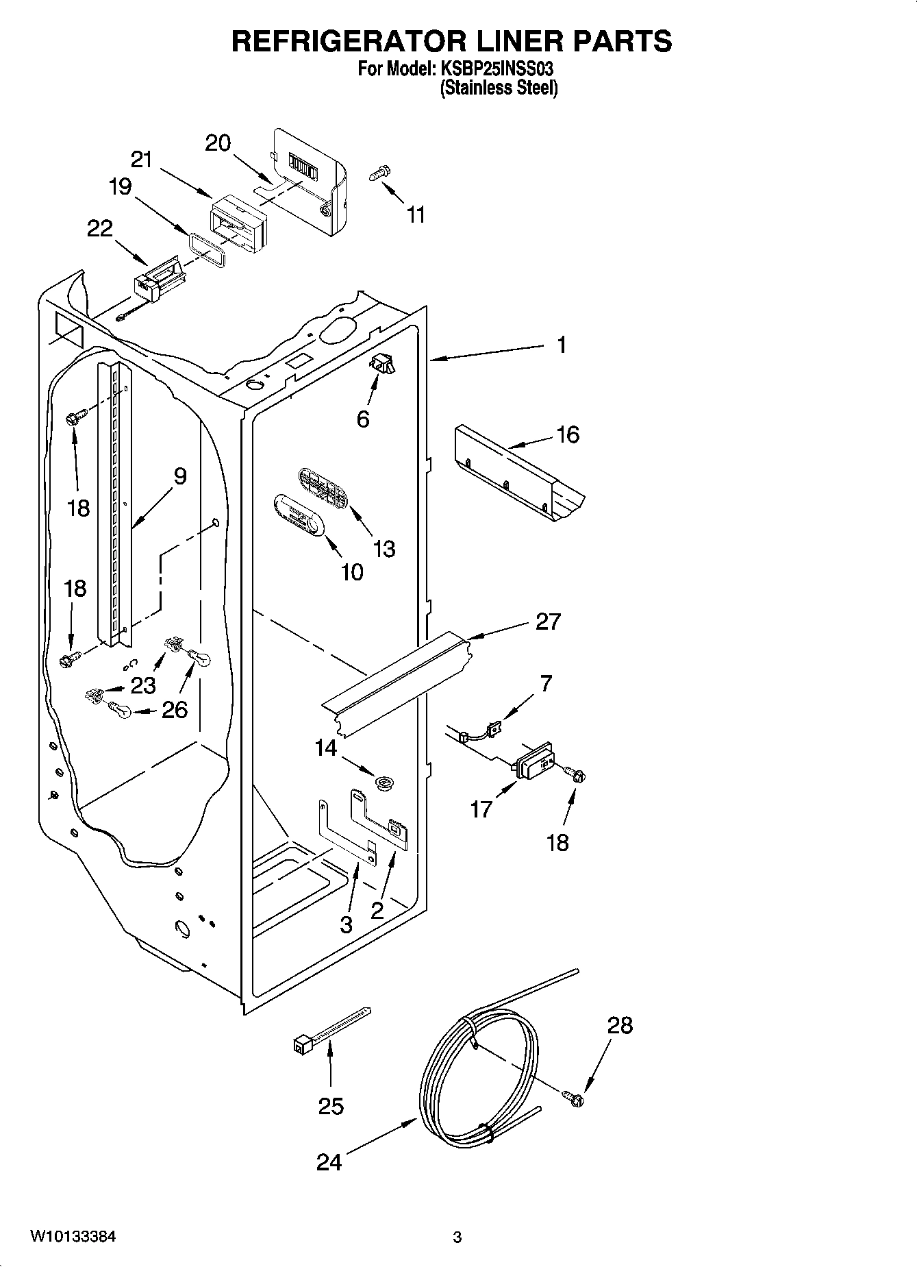 02 - REFRIGERATOR LINER PARTS
