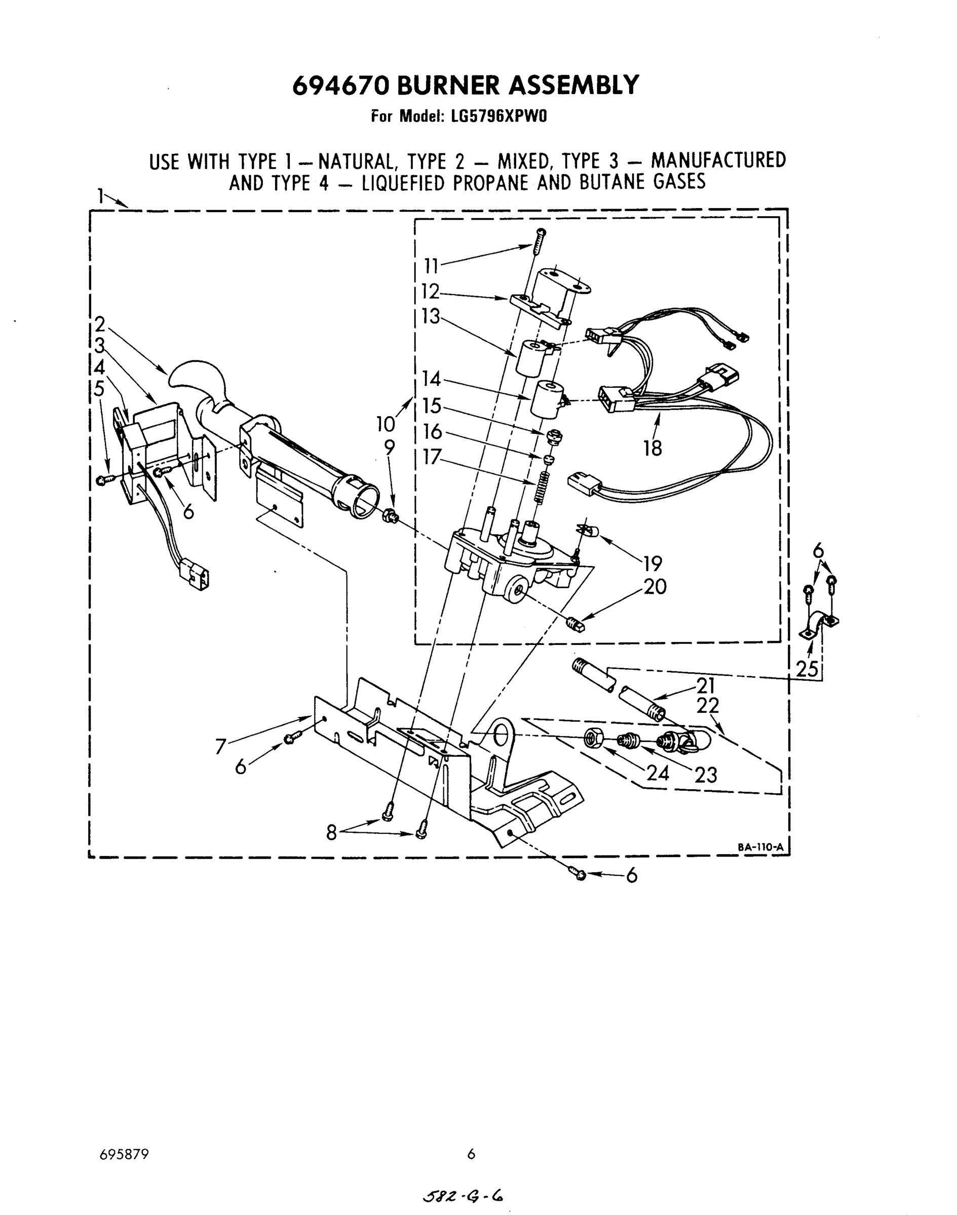 04 - TOP AND CONSOLE , 694670 BURNER