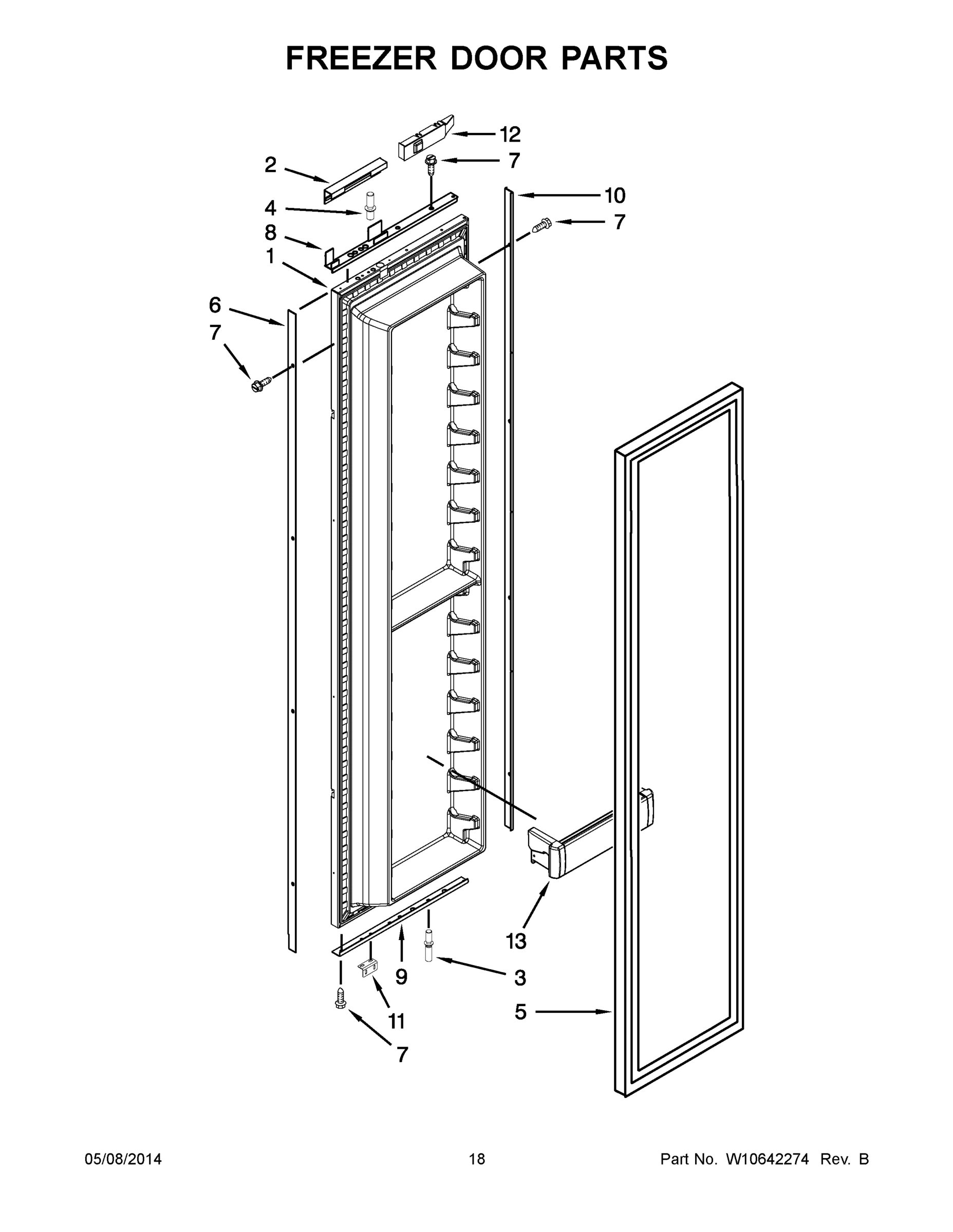 10 - FREEZER DOOR PARTS