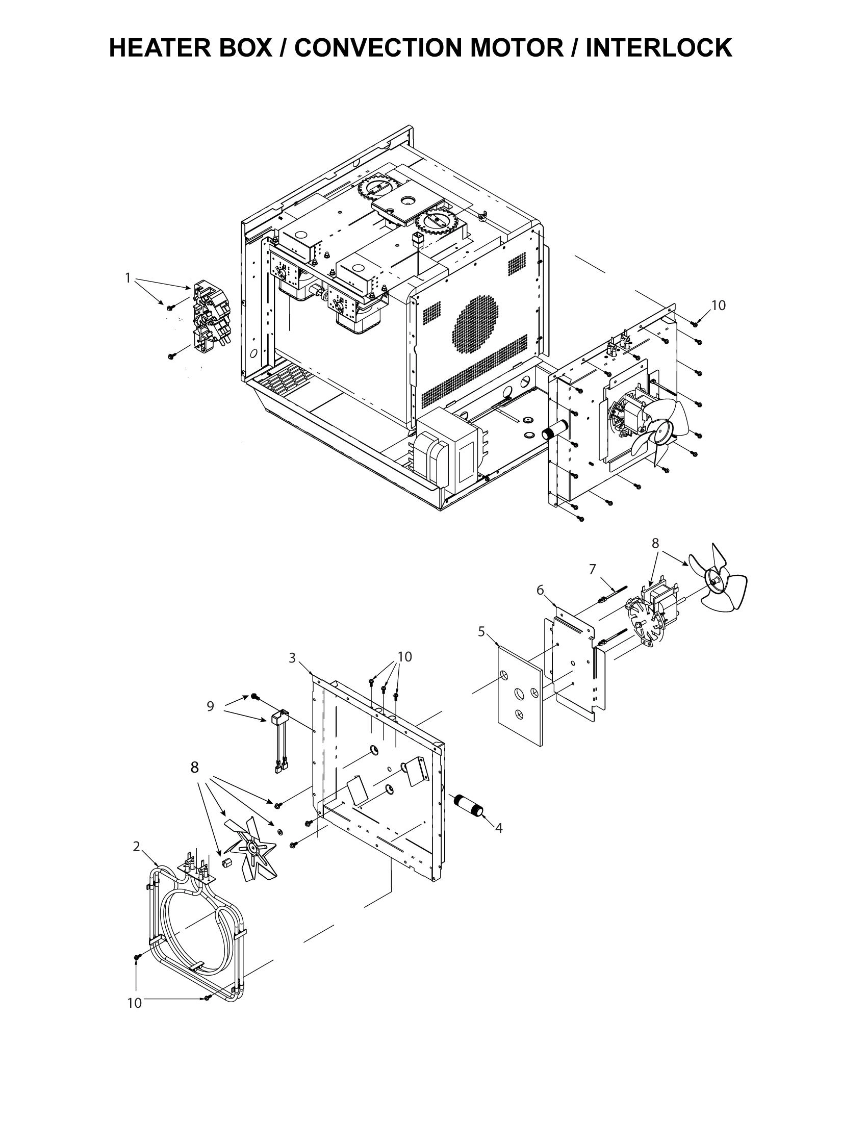 HEATER BOX / CONVECTION MOTOR / INTERLOCK