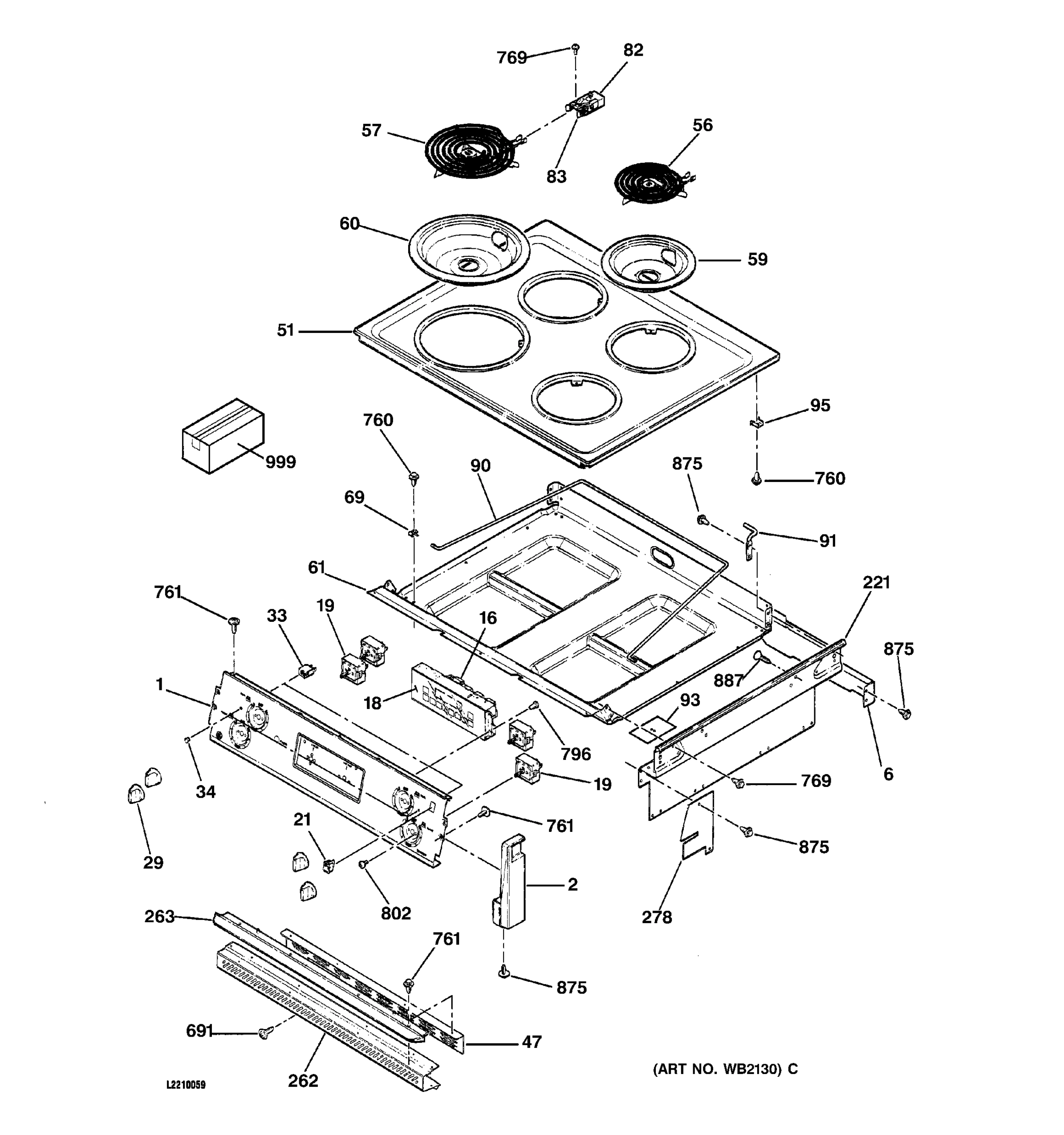 CONTROL PANEL & COOKTOP