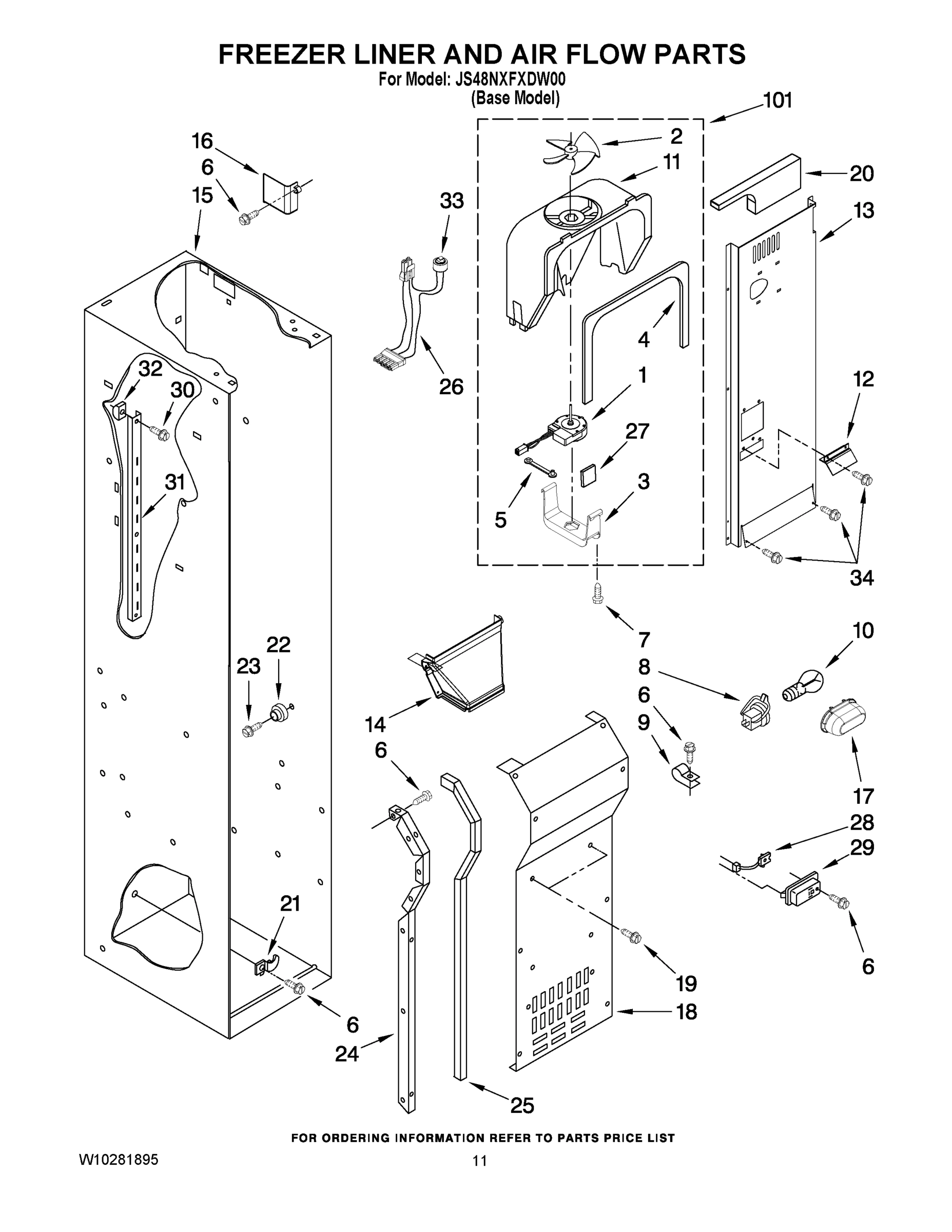 08 - FREEZER LINER AND AIR FLOW PARTS