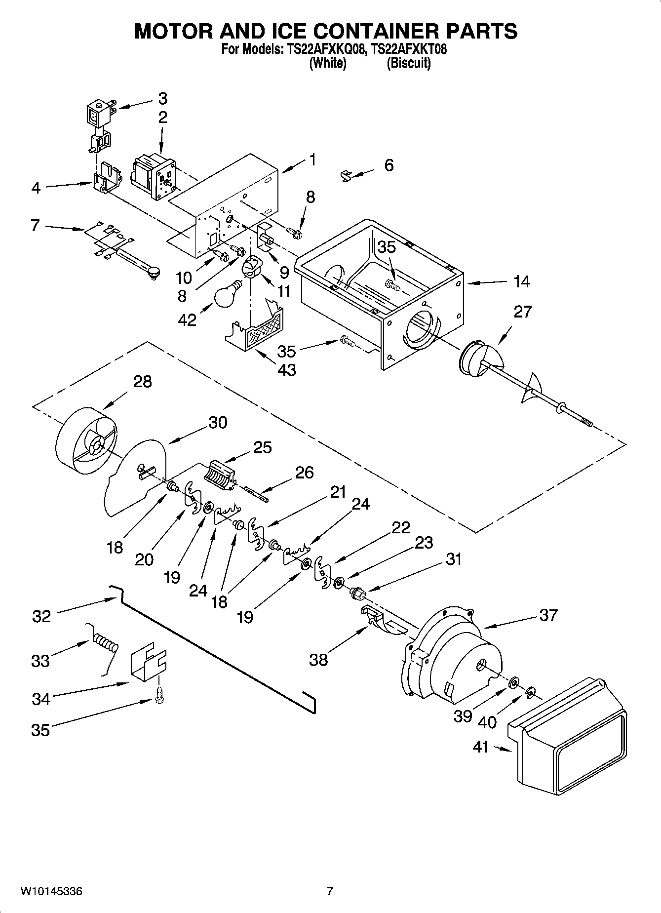 06 - MOTOR AND ICE CONTAINER PARTS