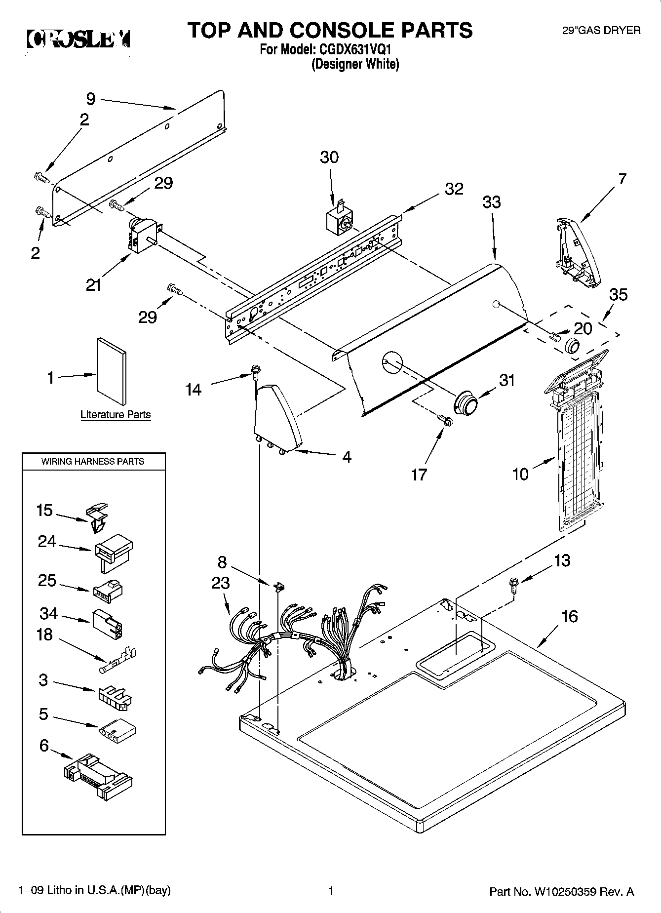 01 - TOP AND CONSOLE PARTS