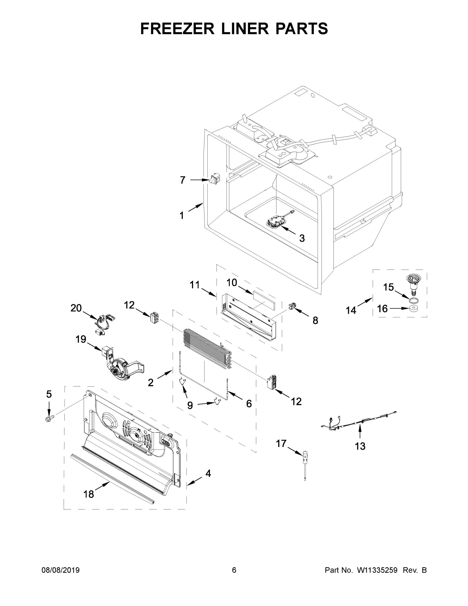 04 - FREEZER LINER PARTS