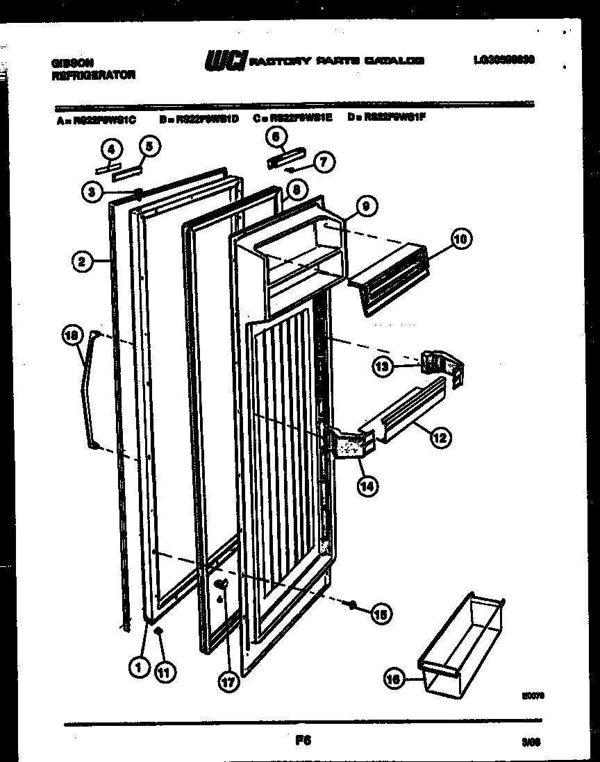 03 - REFRIGERATOR DOOR PARTS