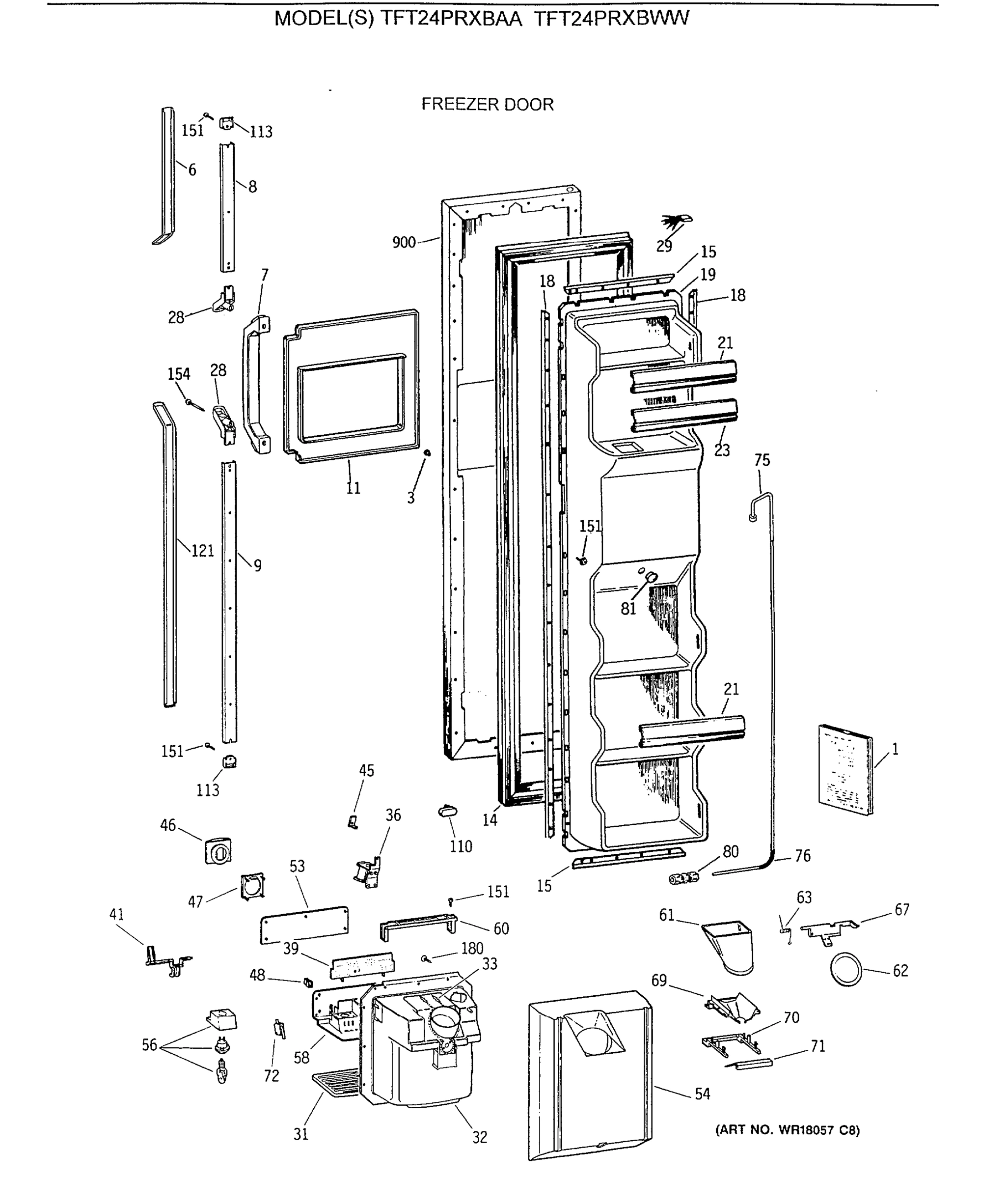 FREEZER DOOR