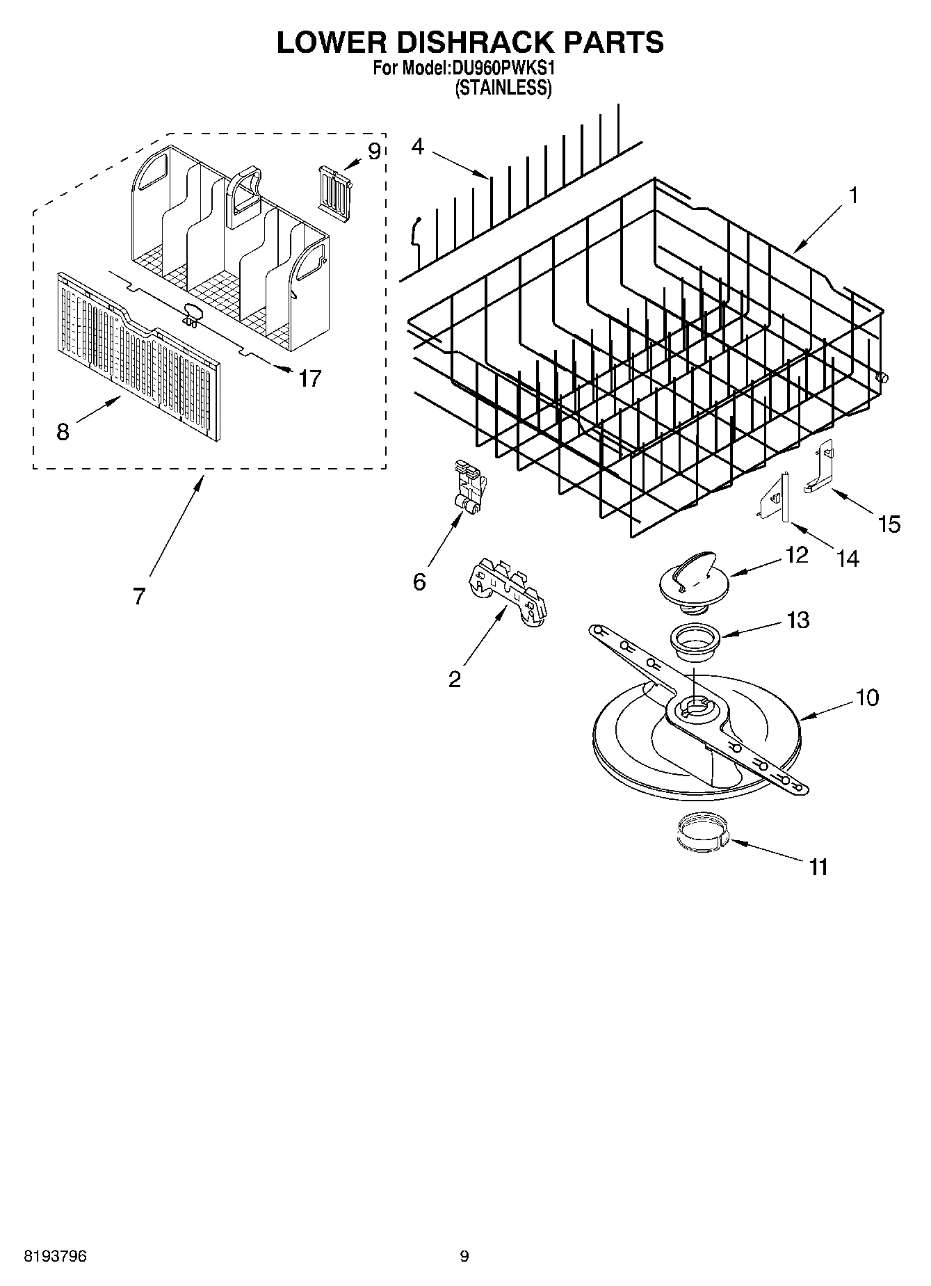 06 - LOWER DISHRACK PARTS