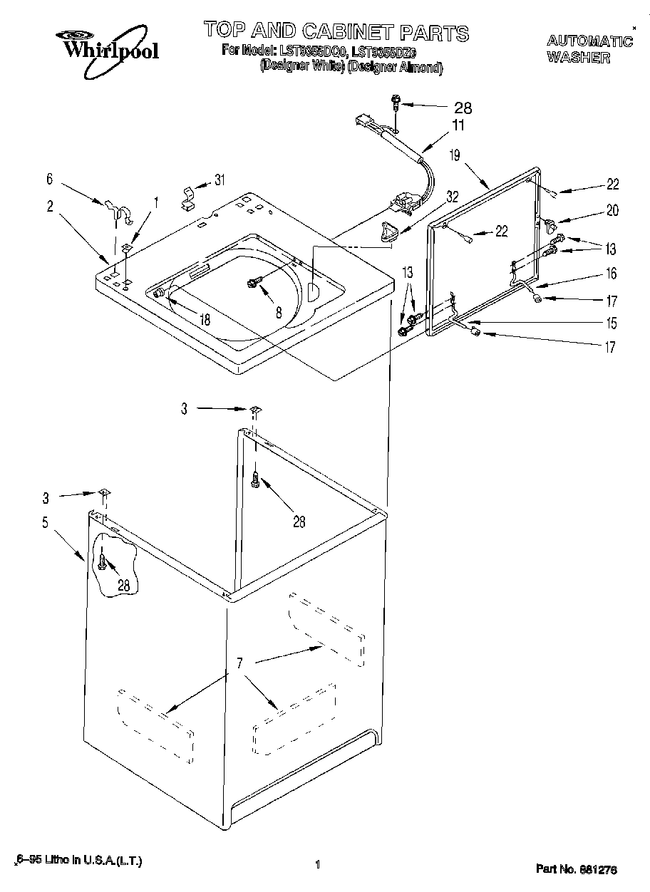 01 - TOP AND CABINET, LIT/OPTIONAL