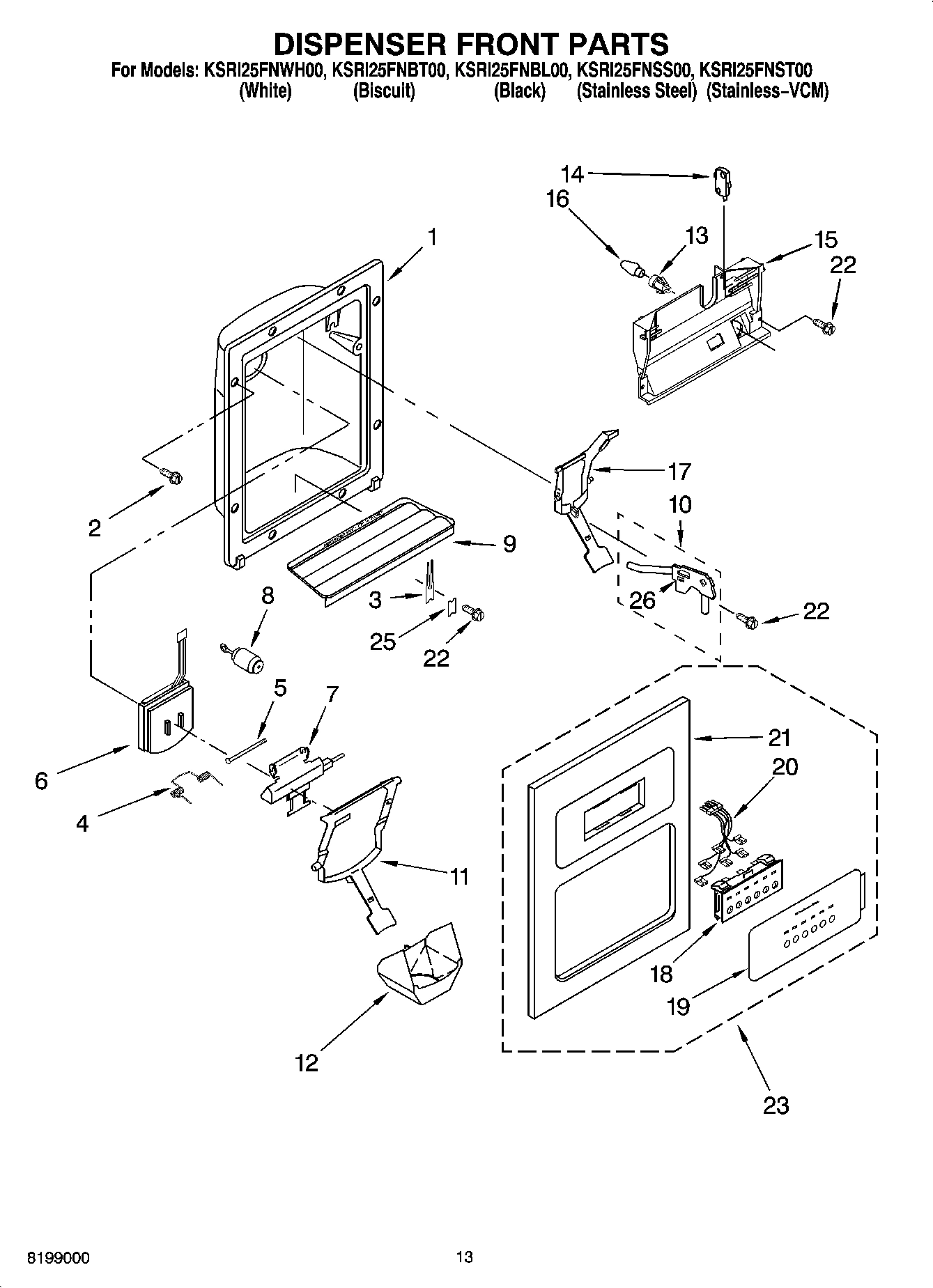 08 - DISPENSER FRONT PARTS