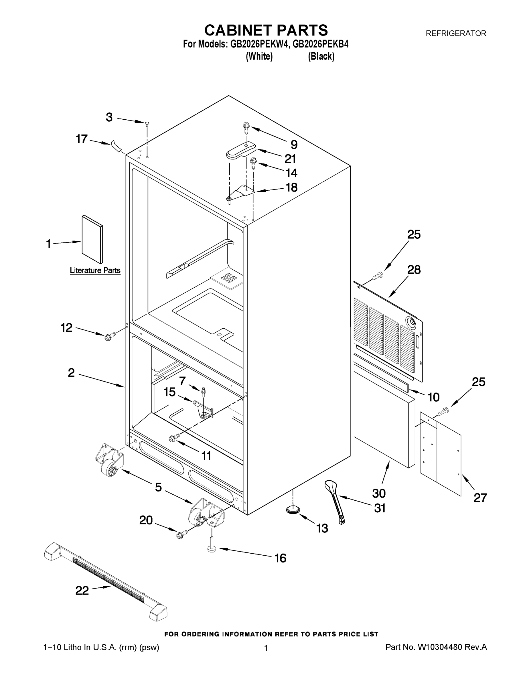 01 - CABINET PARTS