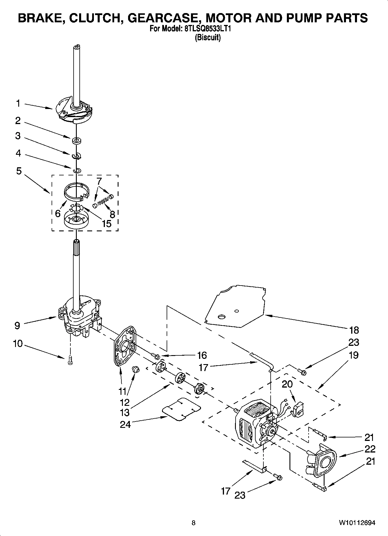 05 - BRAKE, CLUTCH, GEARCASE, MOTOR AND PUMP PARTS