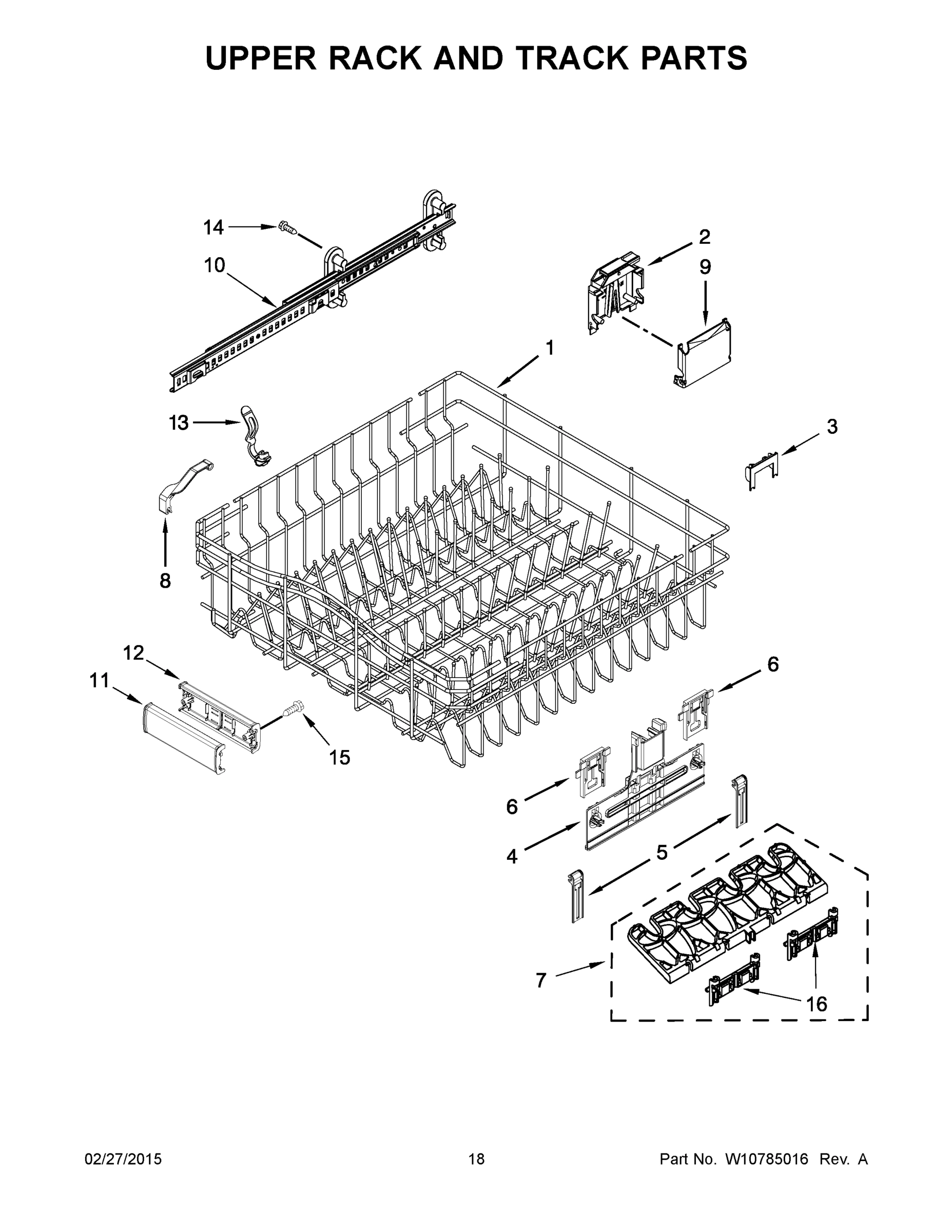 10 - UPPER RACK AND TRACK PARTS