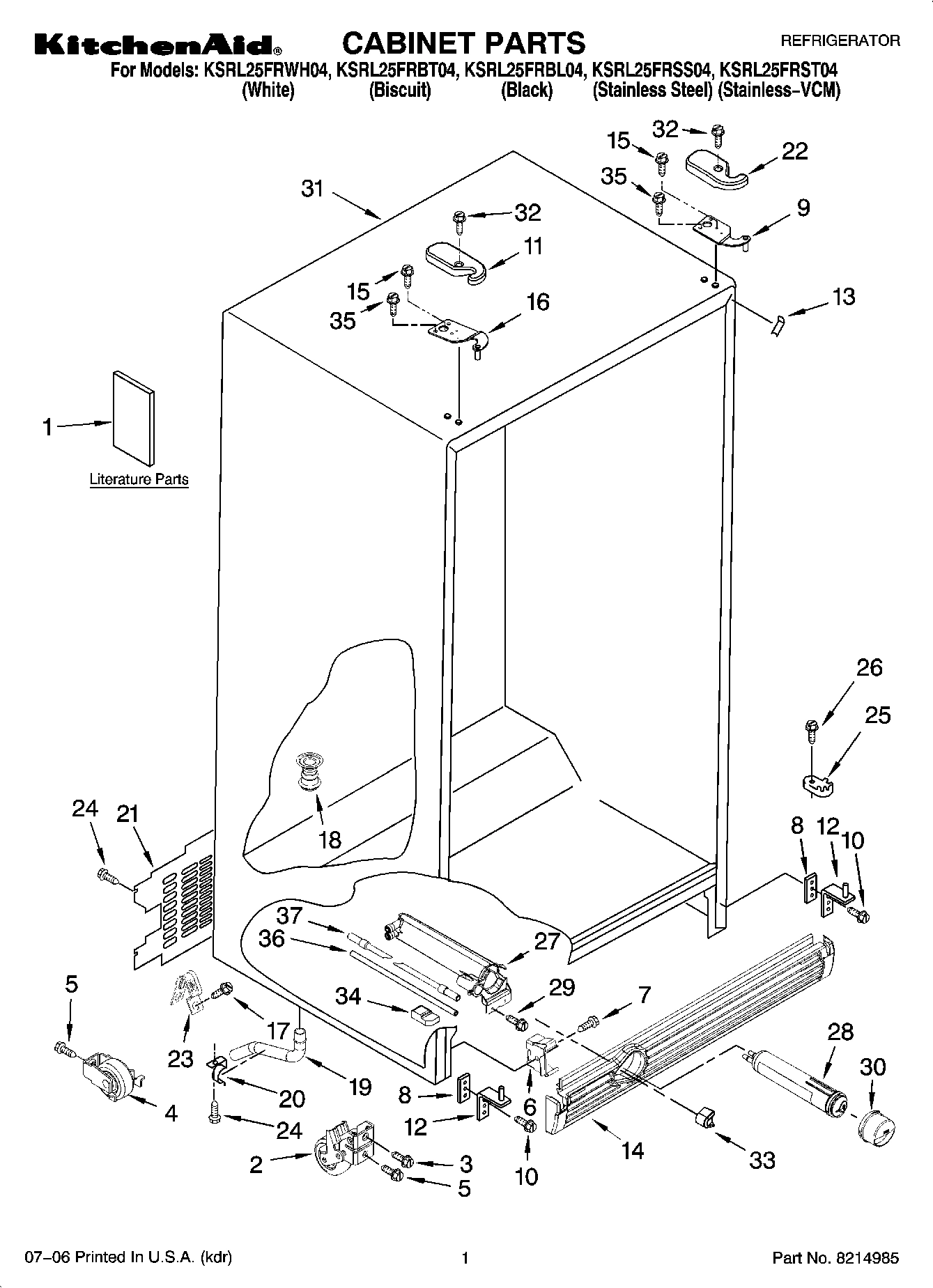 01 - CABINET PARTS