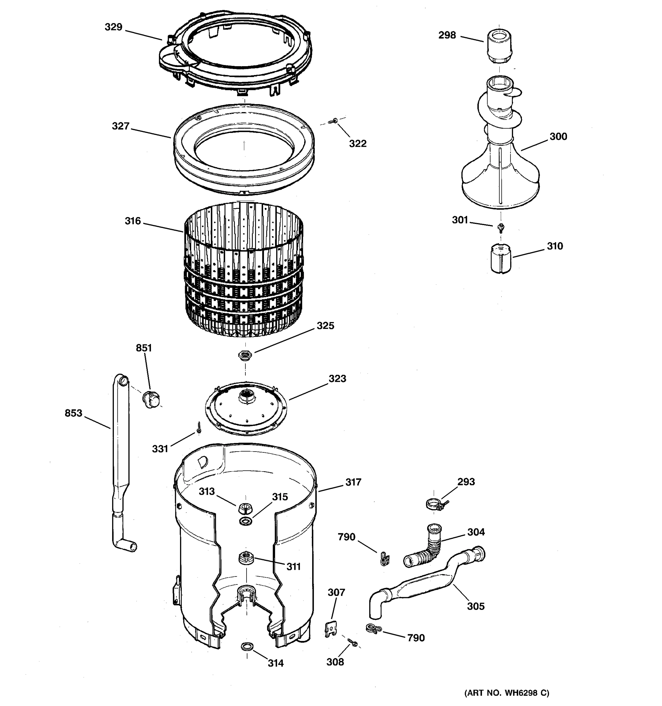 TUB, BASKET & AGITATOR