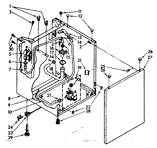 WASHER CABINET PARTS