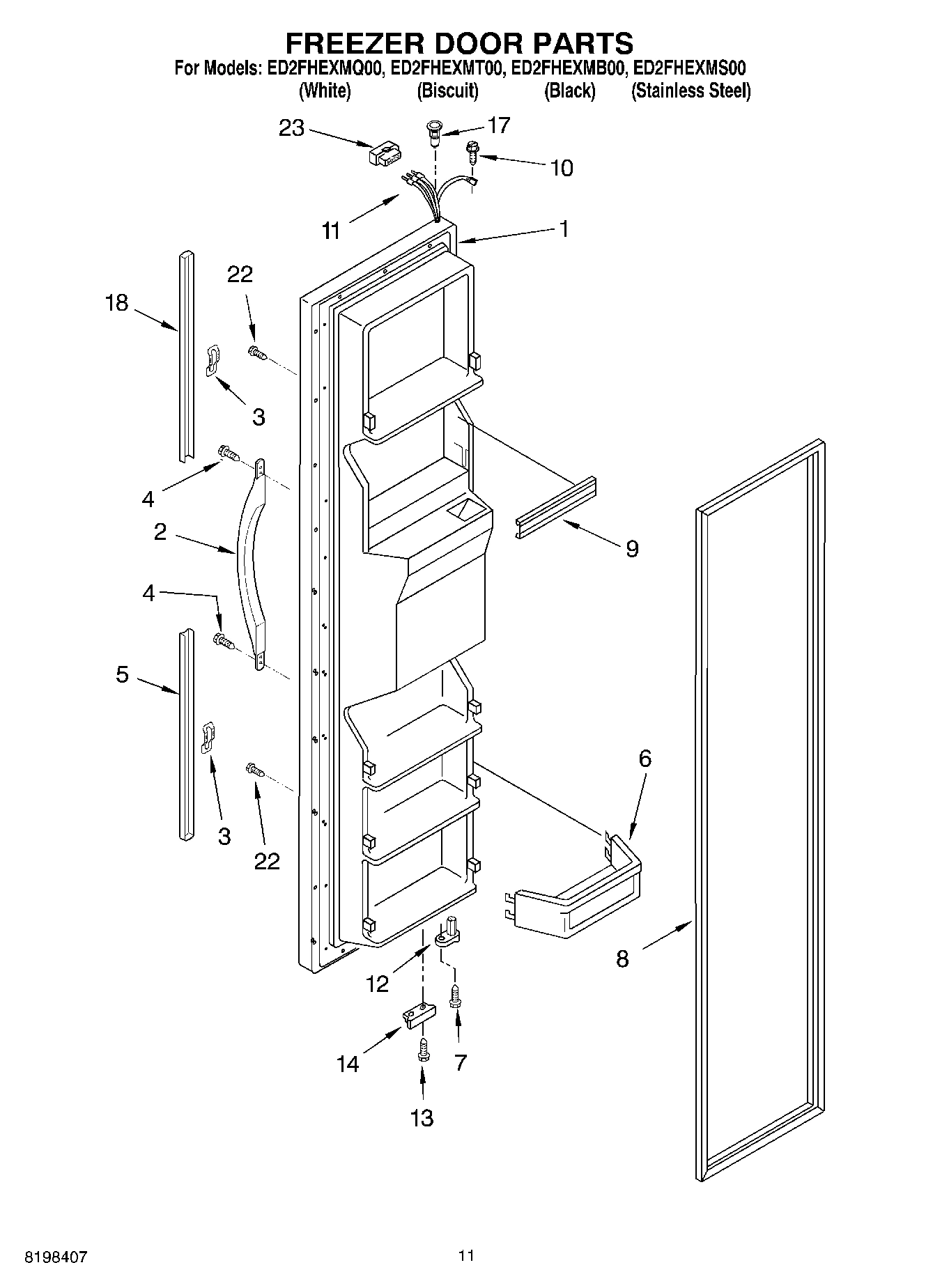 07 - FREEZER DOOR PARTS