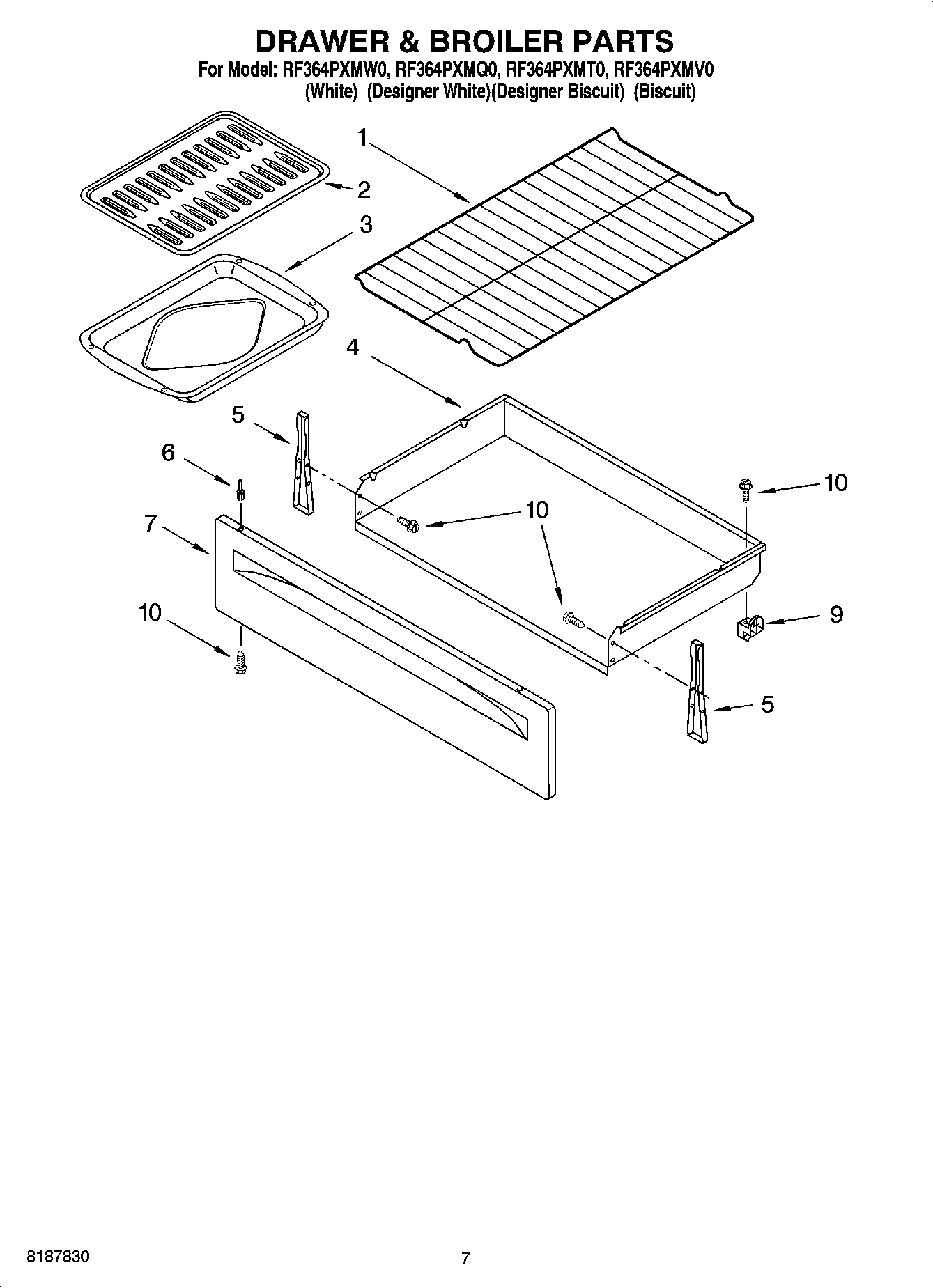 05 - DRAWER & BROILER PARTS, MISCELLANEOUS PARTS