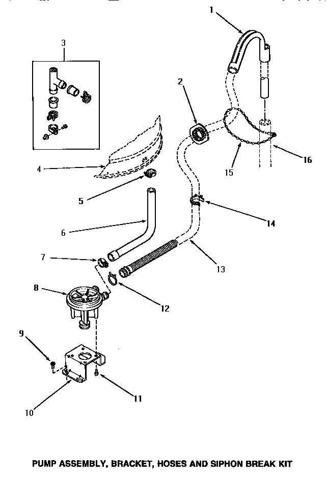 17 - PUMP ASSY/BRKT/HOSES & SIPHON BREAK KIT