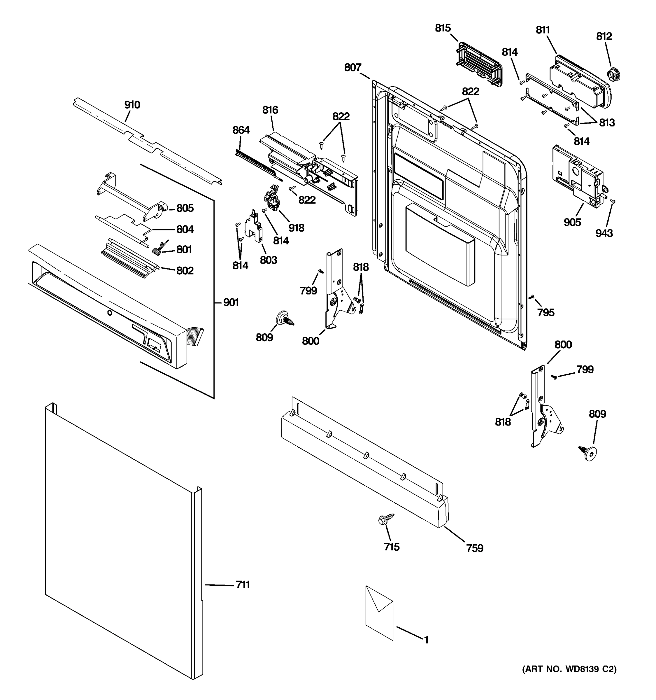 ESCUTCHEON & DOOR ASSEMBLY