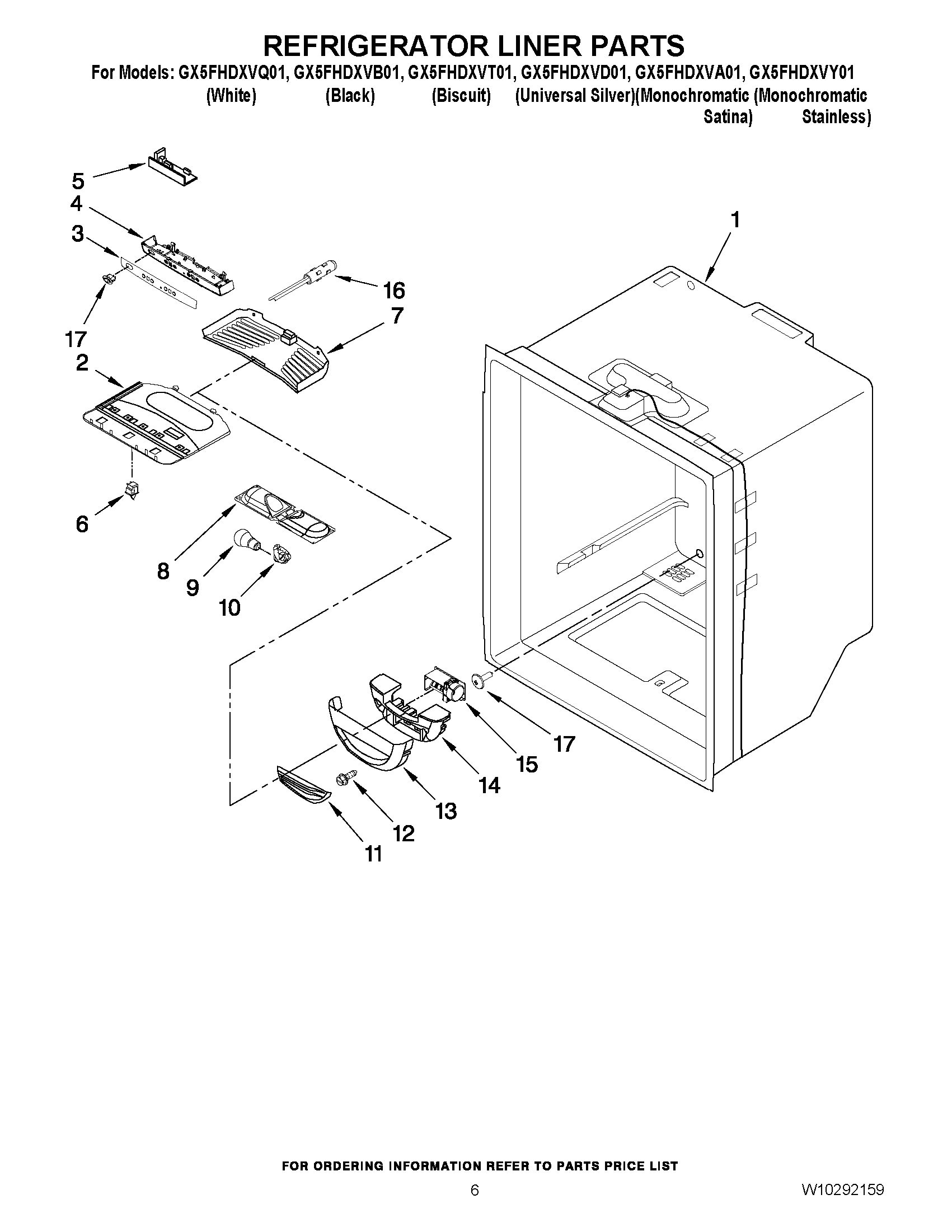04 - REFRIGERATOR LINER PARTS