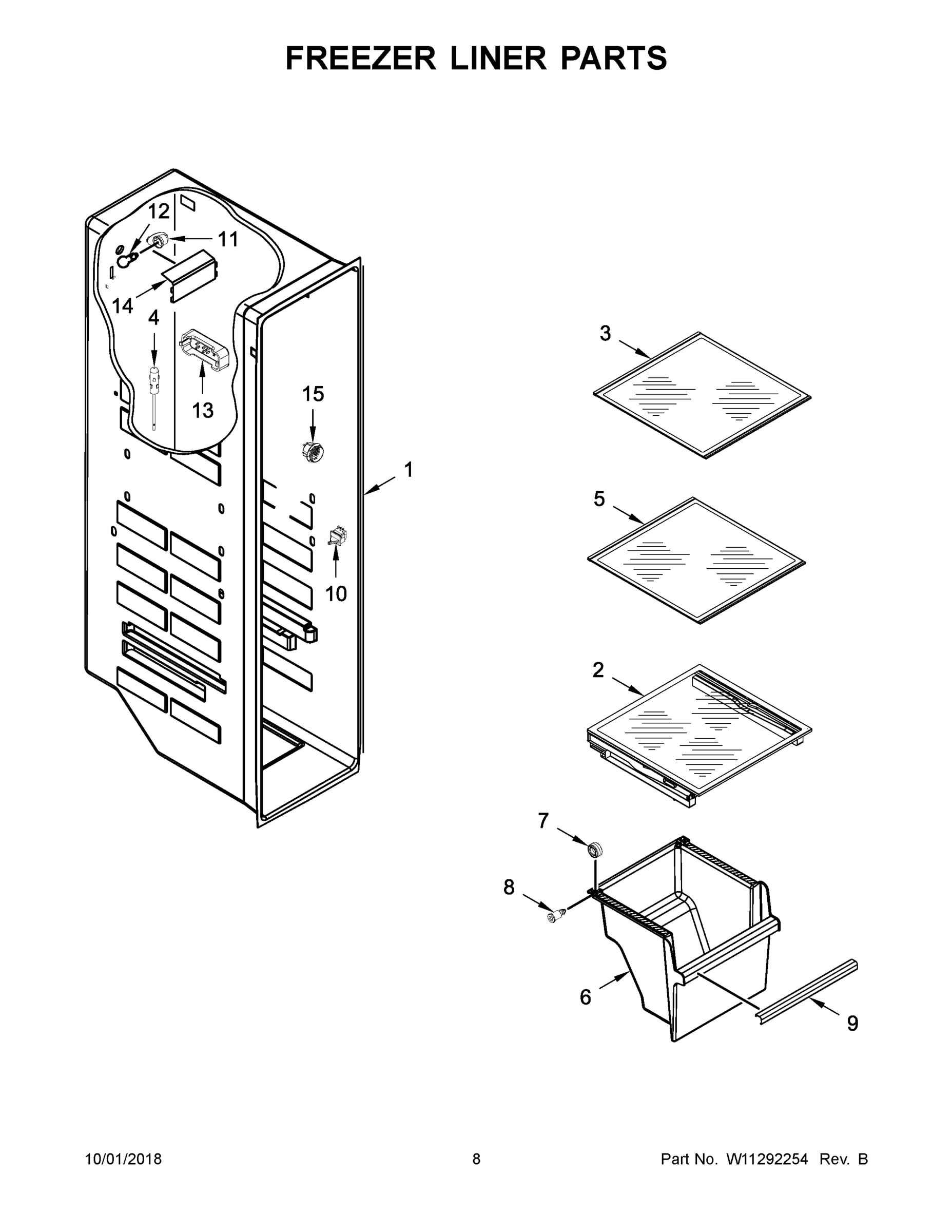 05 - FREEZER LINER PARTS