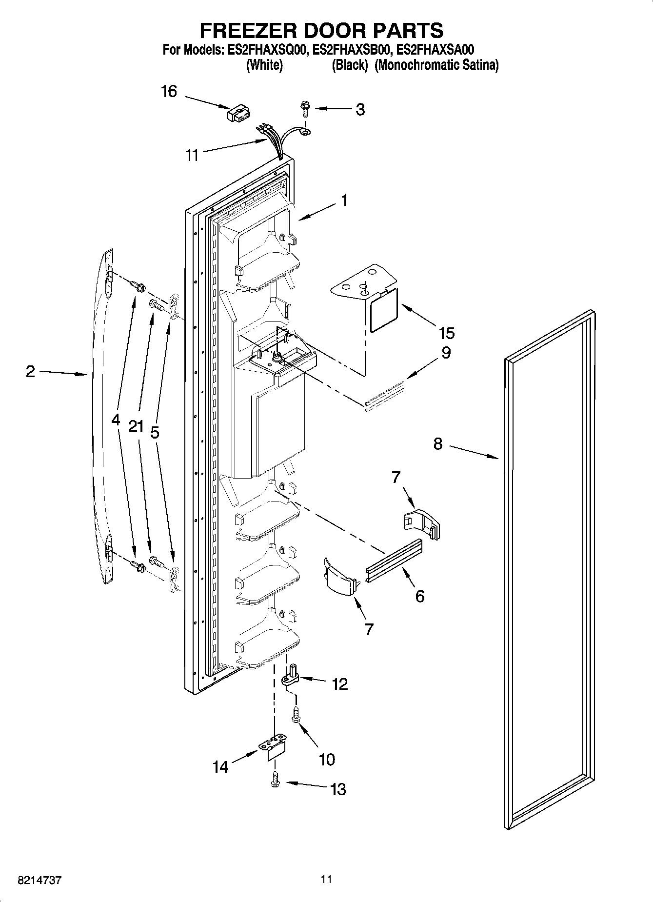 07 - FREEZER DOOR PARTS